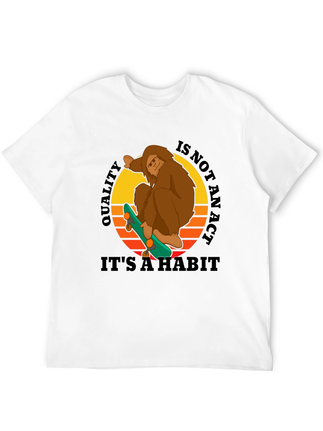 Sasquatch Skateboard Graphic T-Shirt