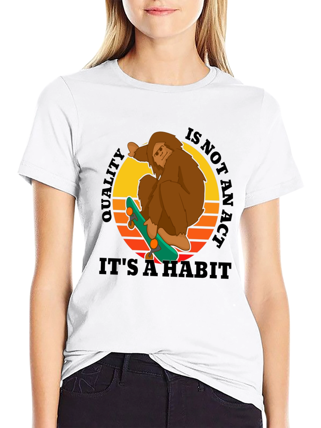 Sasquatch Skateboard Graphic T-Shirt