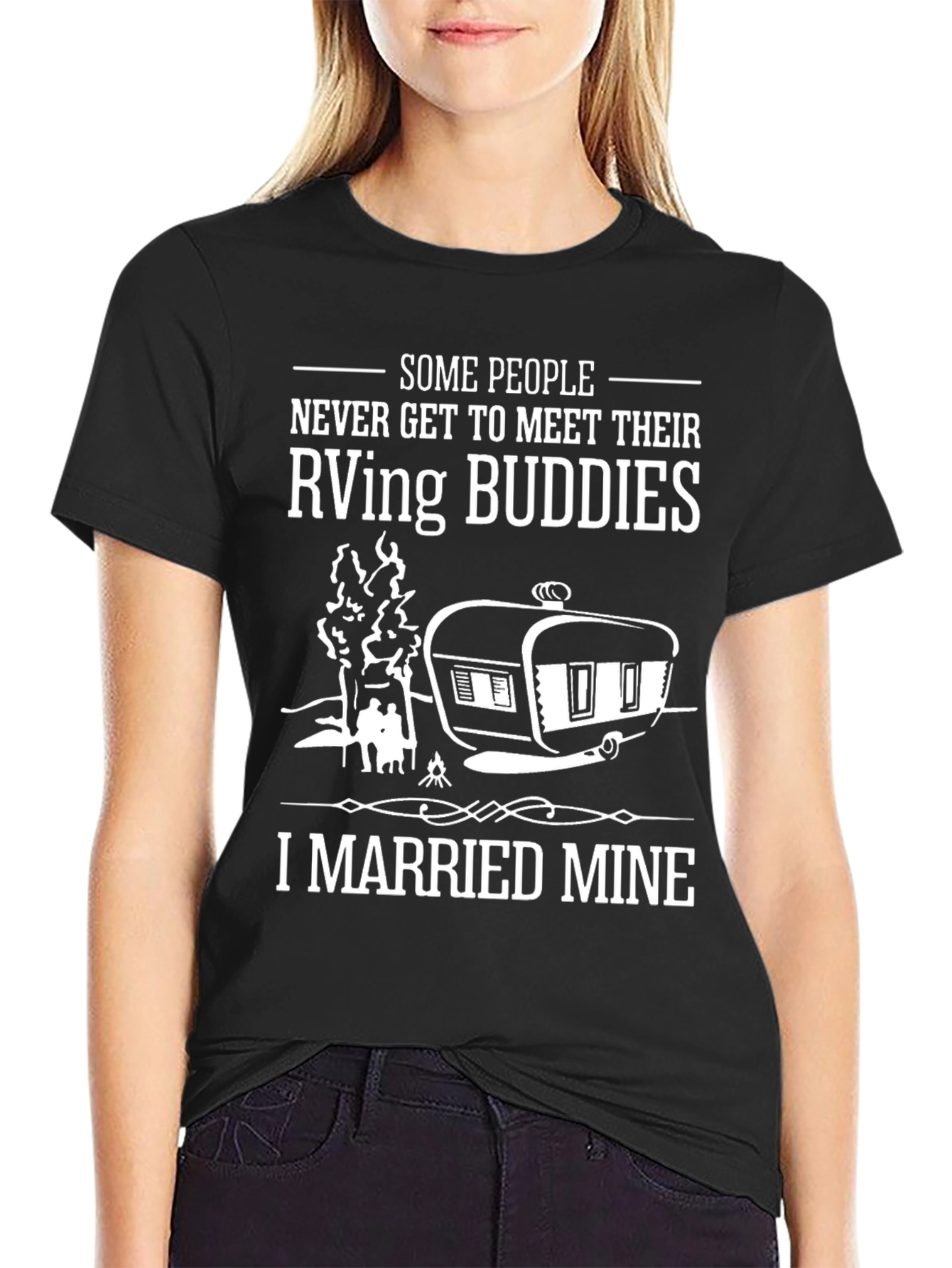 RVing Buddies Married T-Shirt - Black