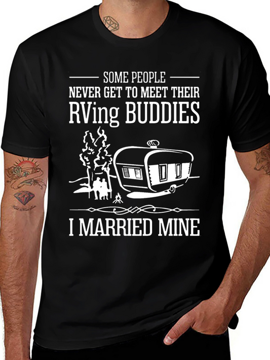 RVing Buddies Married T-Shirt - Black