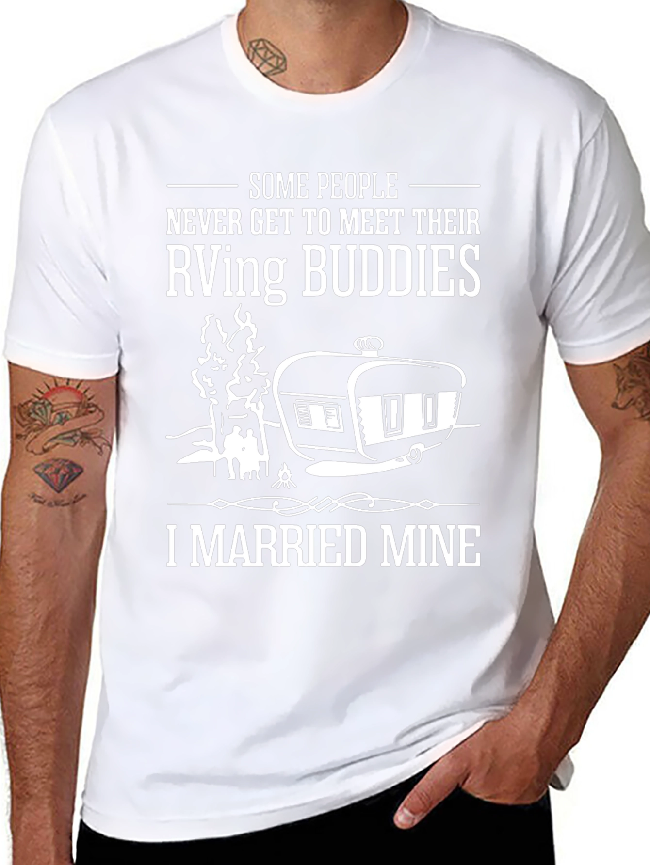 RVing Buddies Married T-Shirt - Black