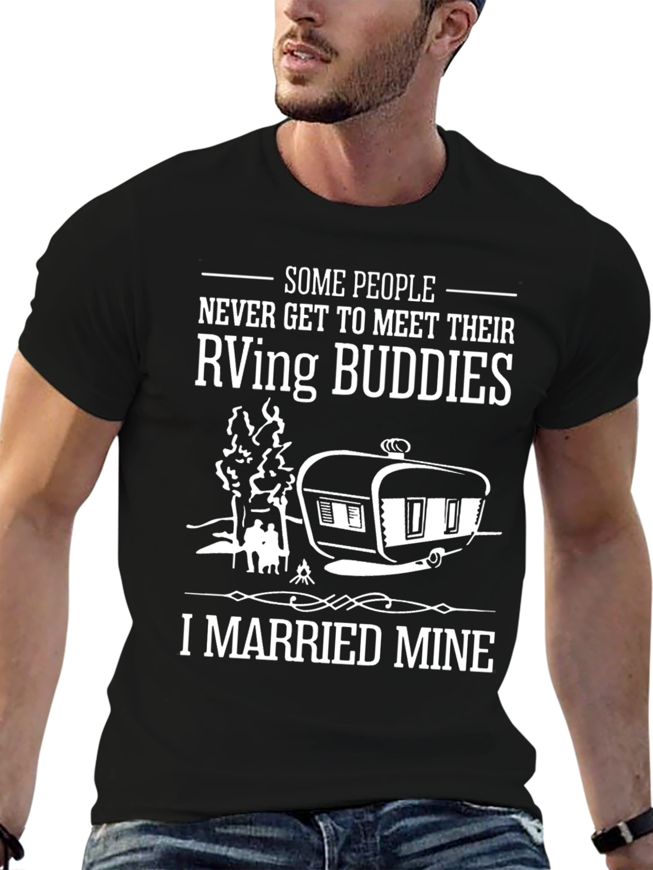RVing Buddies Married T-Shirt - Black