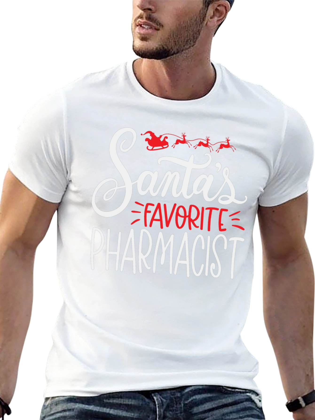 Santas Favorite Pharmacist Christmas T-Shirt