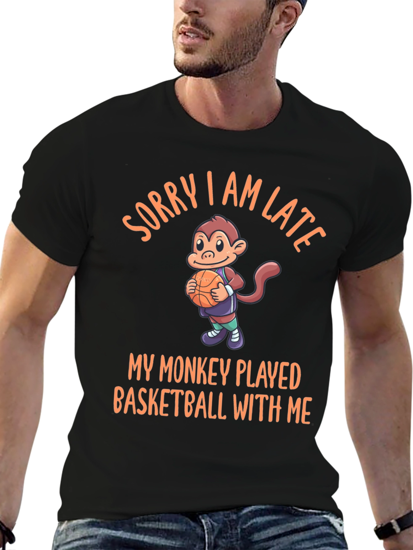 Funny Monkey Basketball T-Shirt