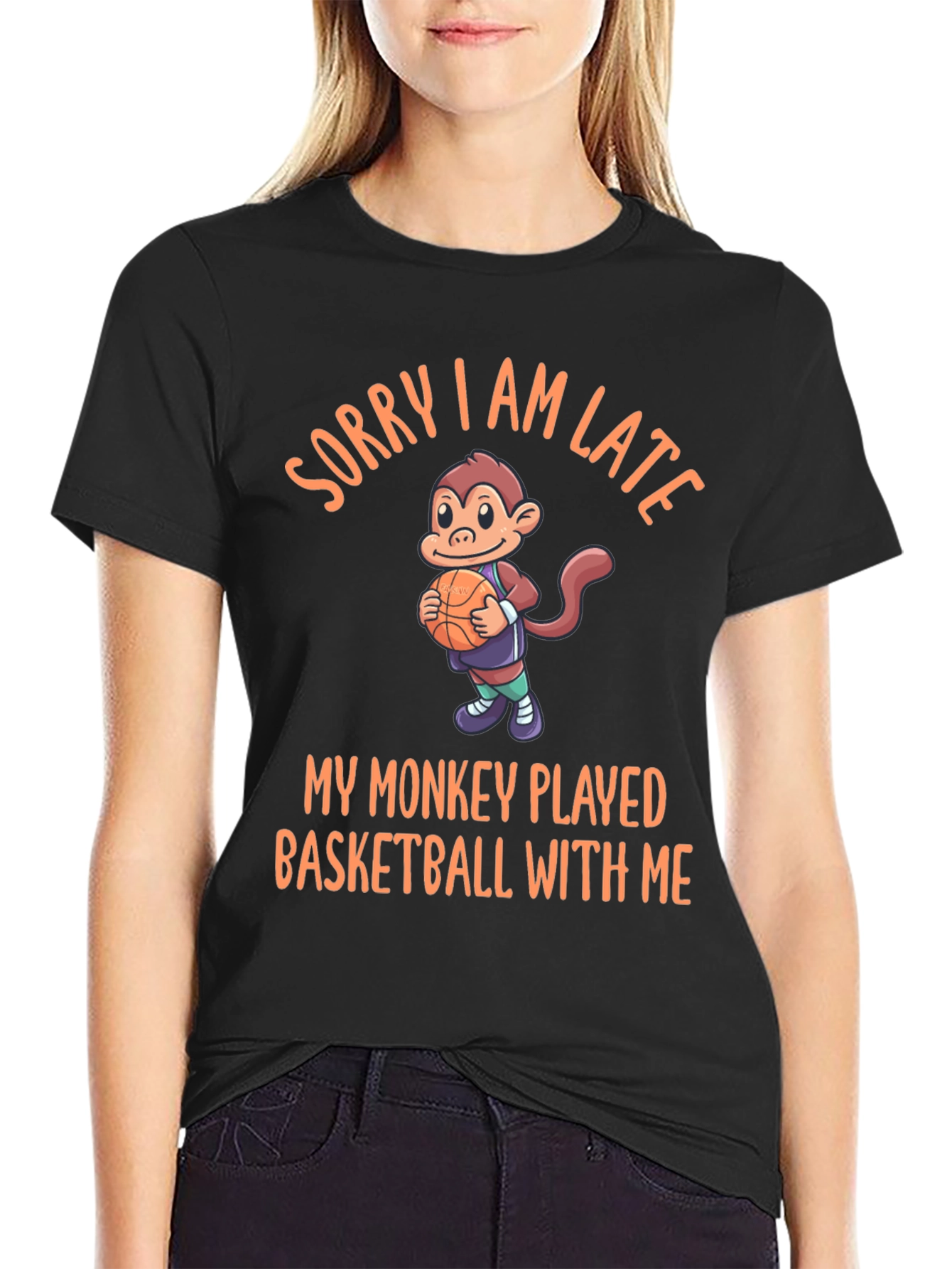 Funny Monkey Basketball T-Shirt