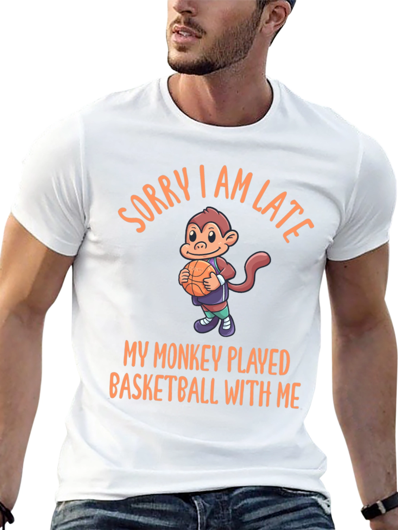 Funny Monkey Basketball T-Shirt