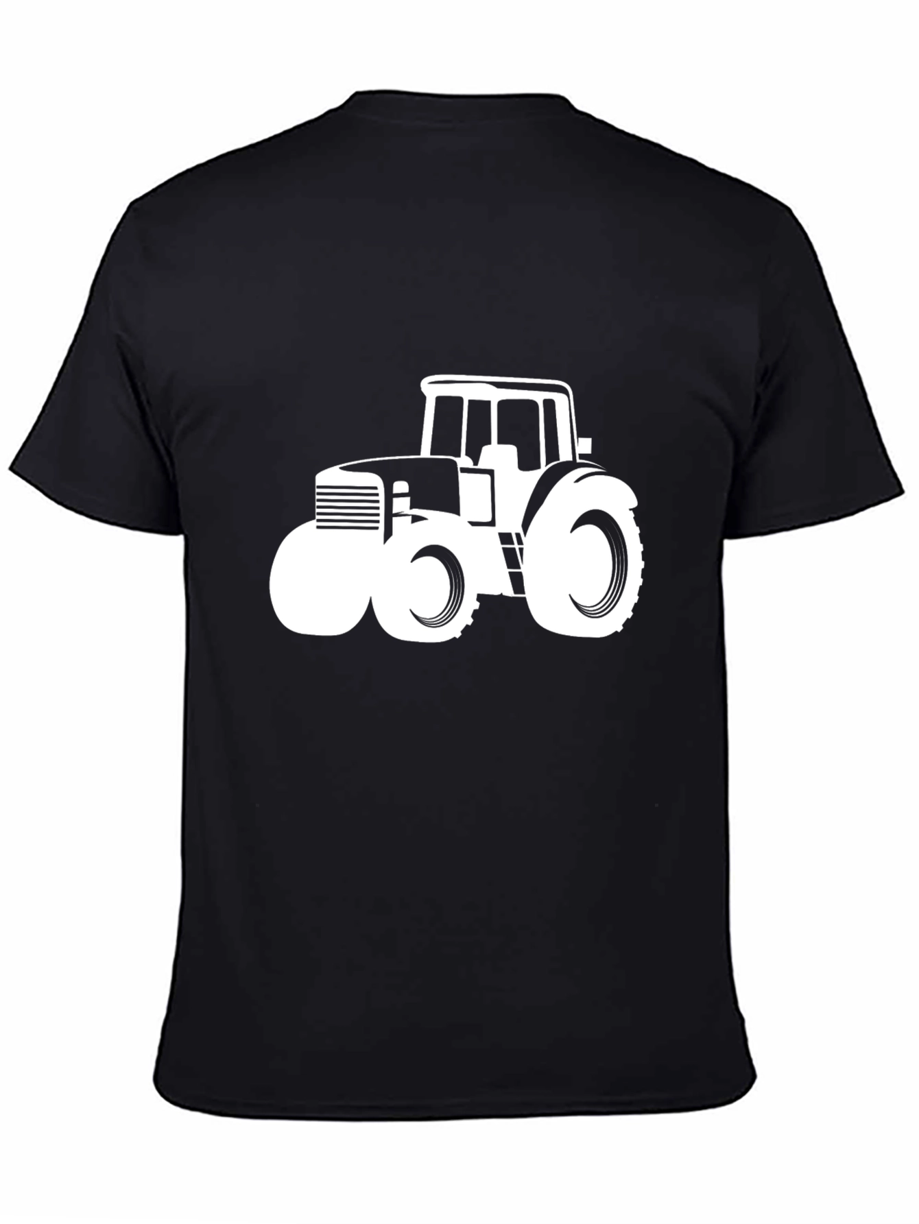 Tractor Graphic Tee - Black Cotton Comfort
