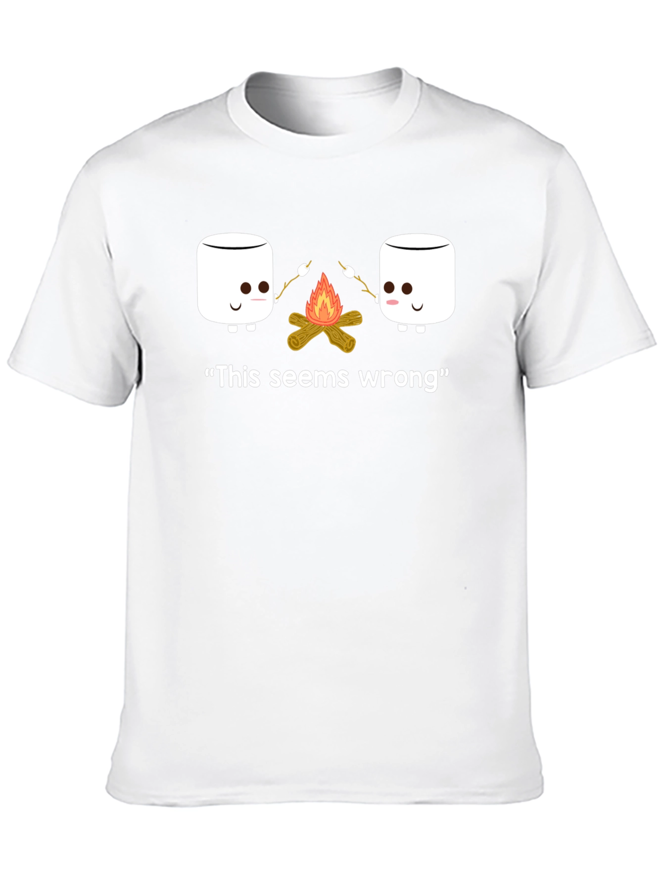Funny Marshmallow Campfire Graphic T-Shirt