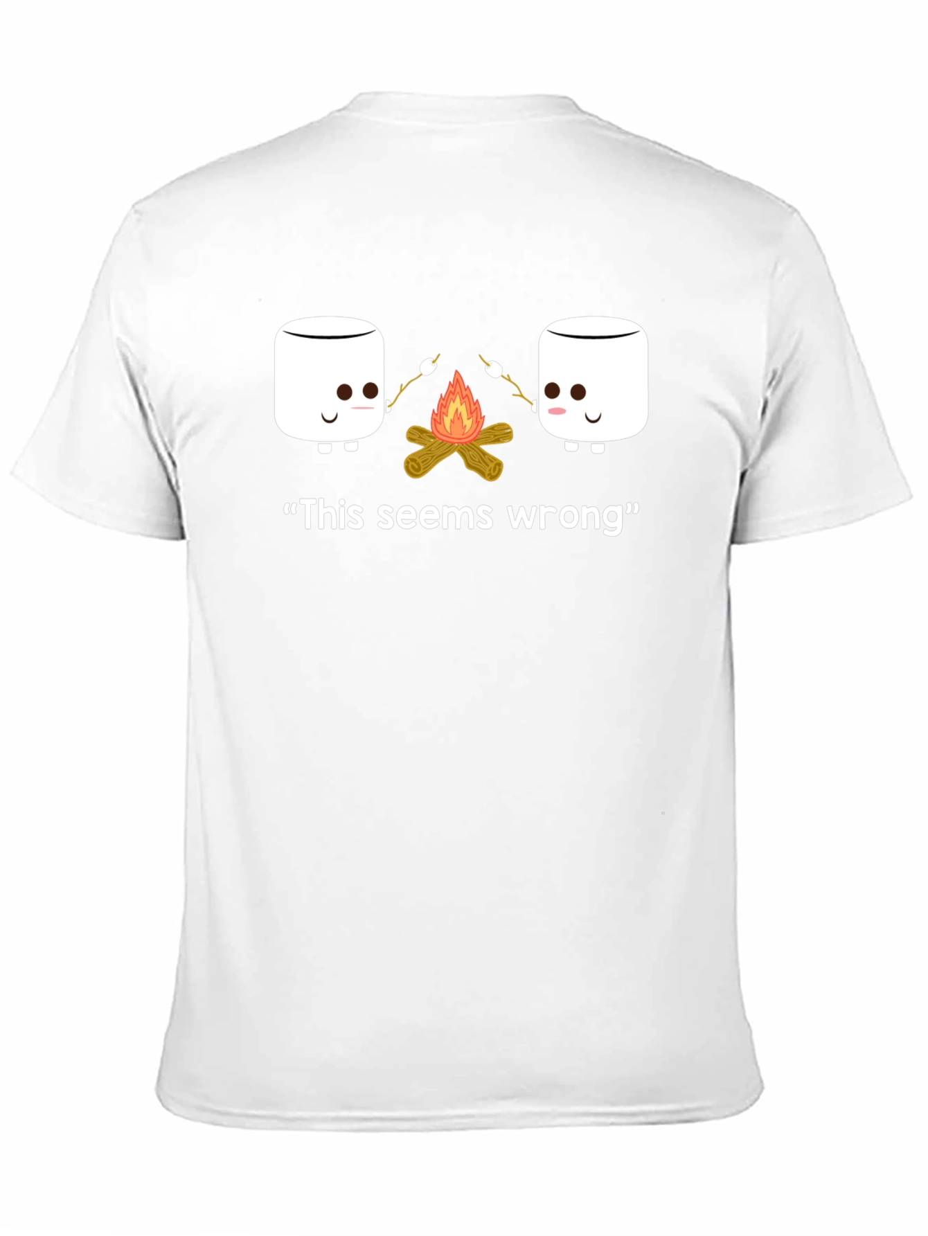 Funny Marshmallow Campfire Graphic T-Shirt