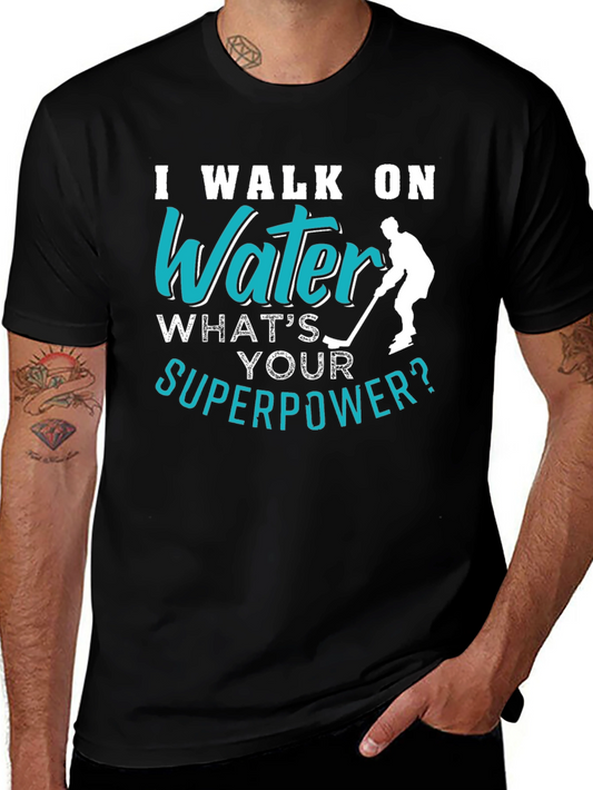 I Walk On Water Hockey Player T-Shirt