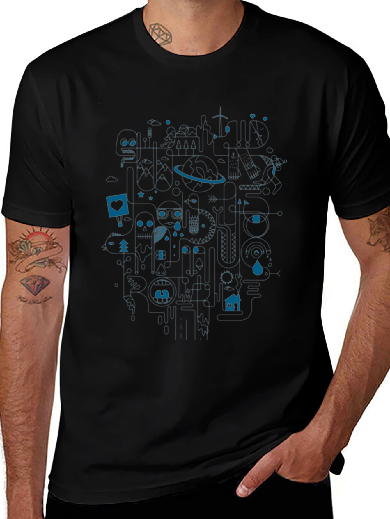 Modern Art Graphic Print Tee