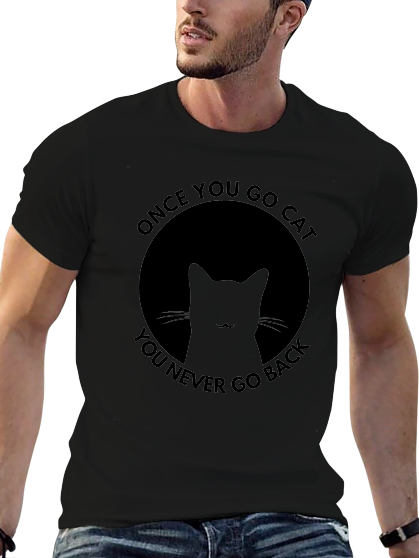 Once You Go Cat Black T-Shirt