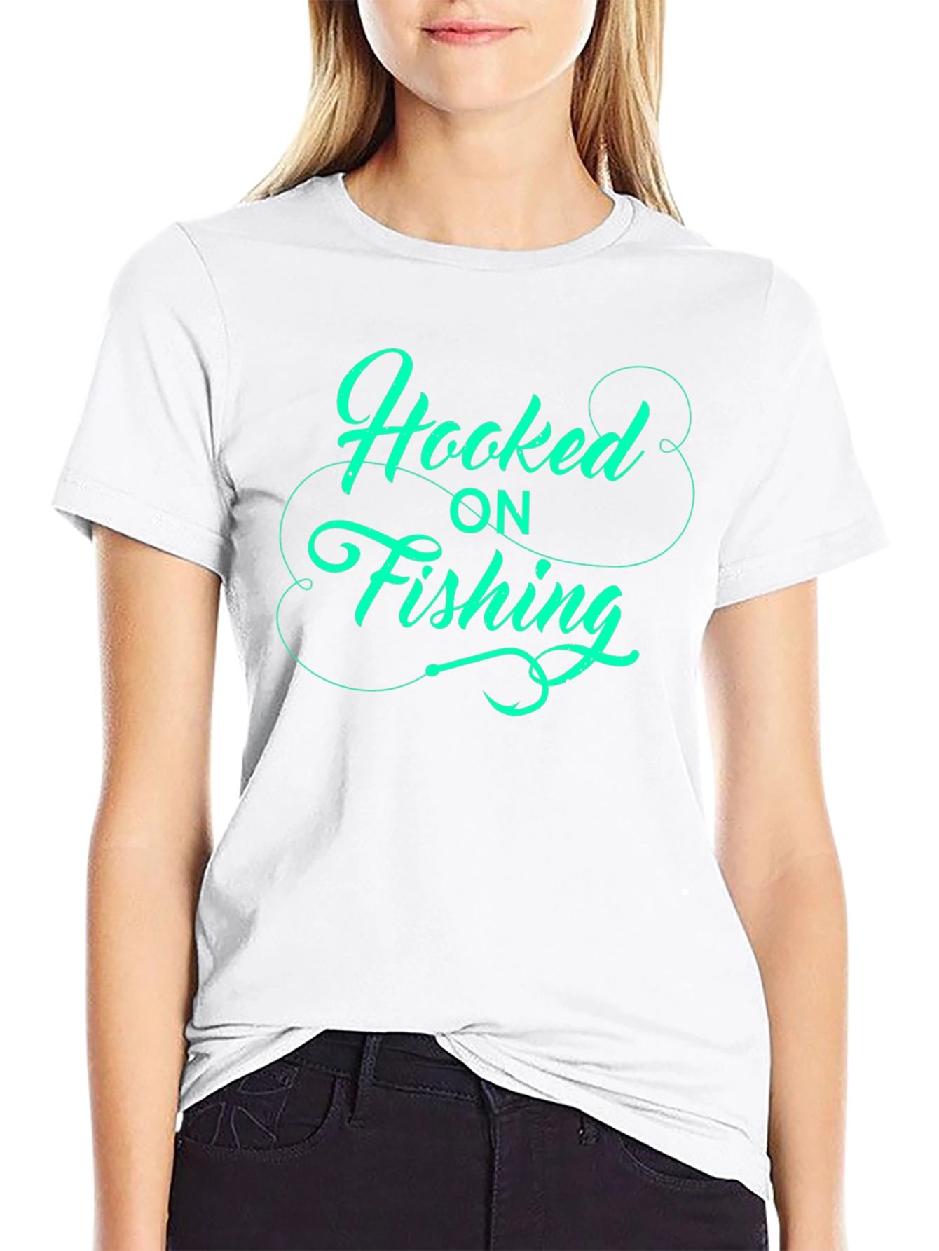 Hooked on Fishing - Graphic T-Shirt