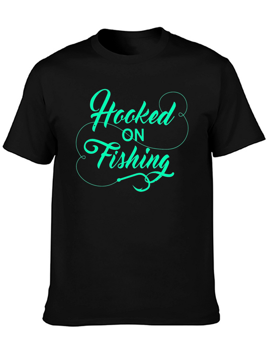 Hooked on Fishing - Graphic T-Shirt