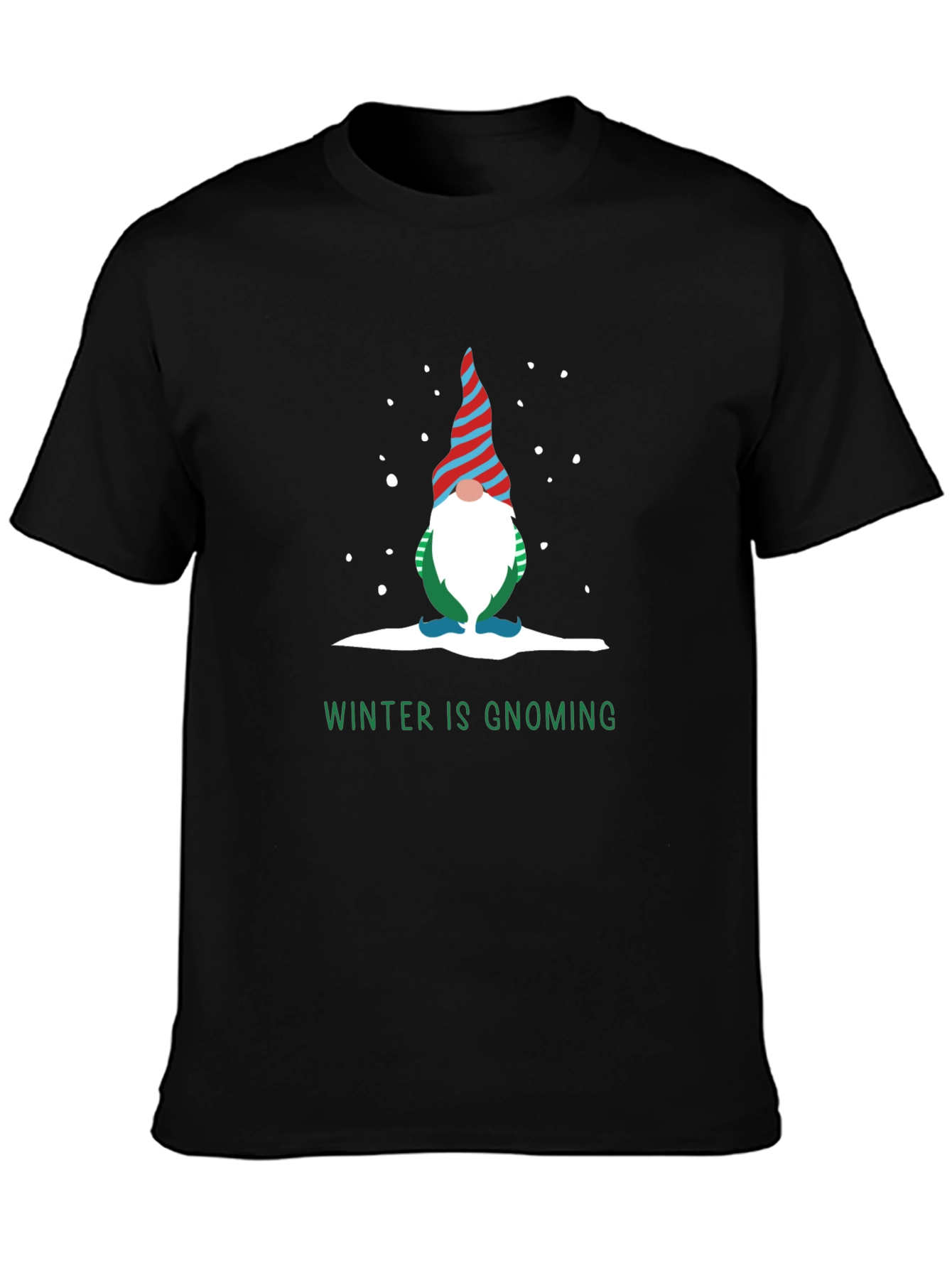 Winter Gnoming Graphic Tee Shirt - Holiday Fun