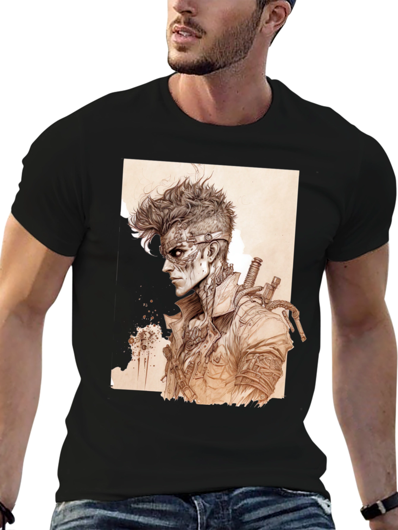 Cyberpunk Style Graphic T-Shirt
