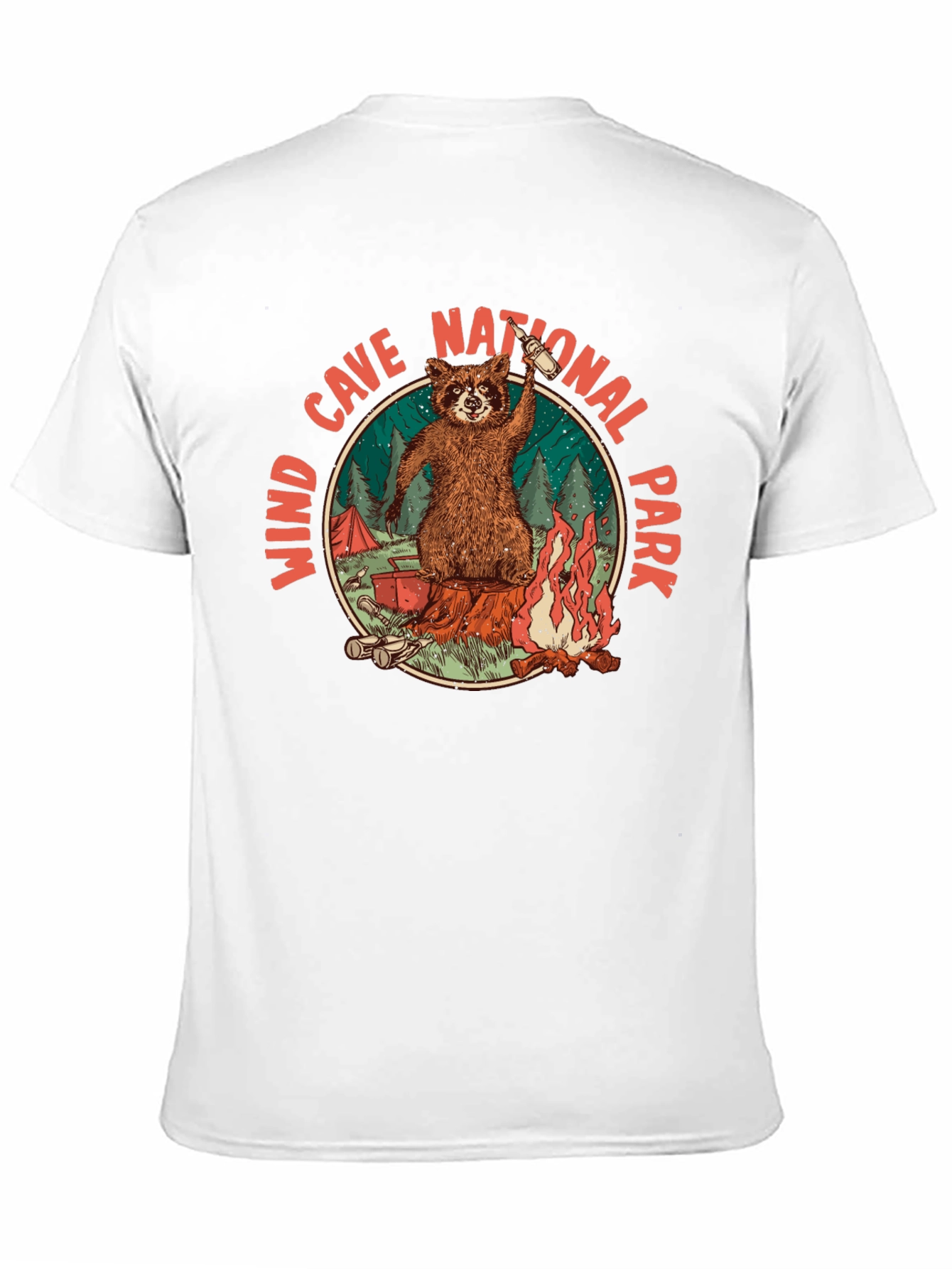 Wind Cave National Park Raccoon Camping T-Shirt