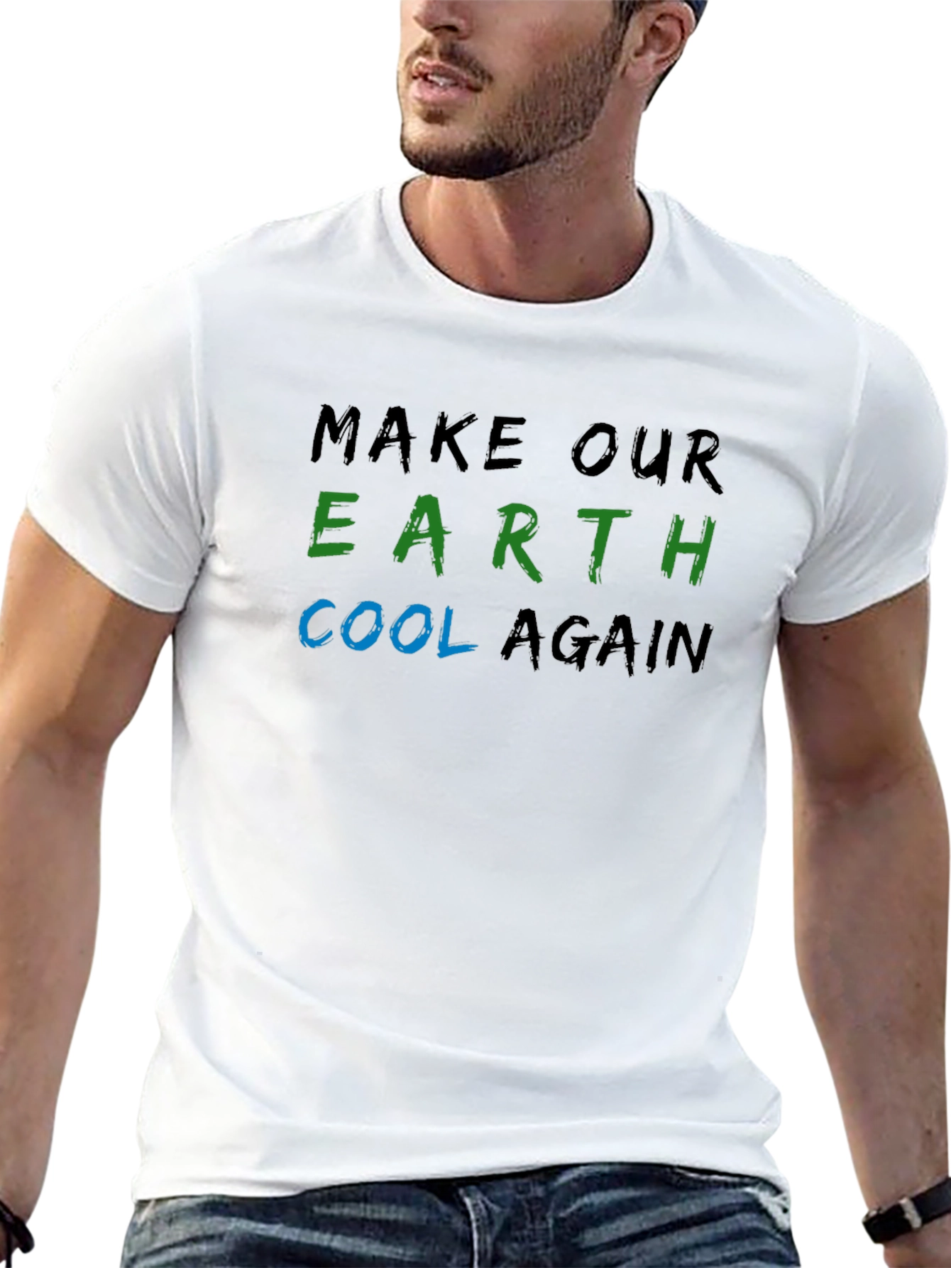 Earth Cool Again T-Shirt - Climate Change Awareness Tee