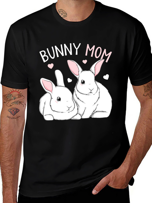 Bunny Mom T-Shirt - Cute Rabbit Graphic Tee