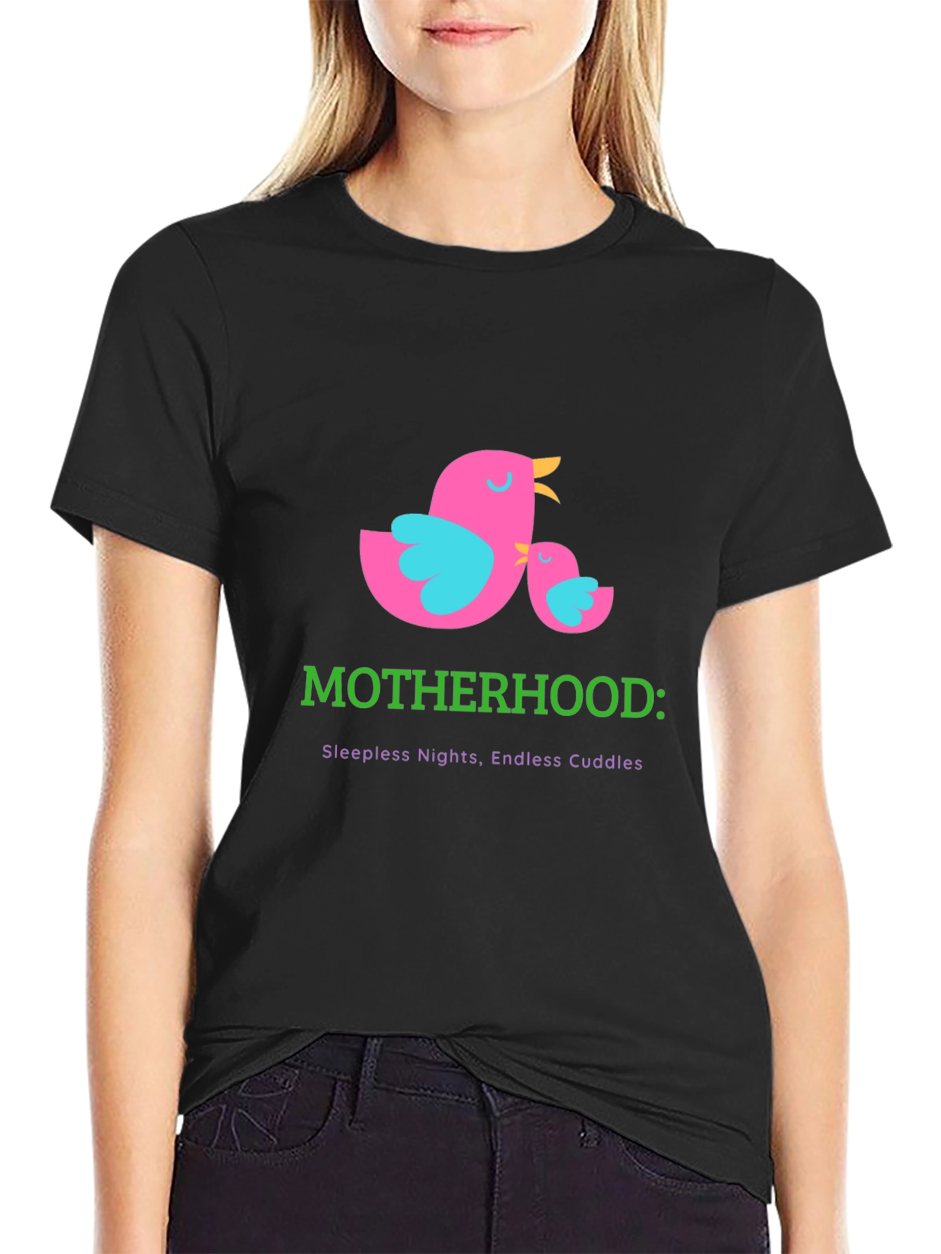 Motherhood T-Shirt: Sleepless Nights Endless Cuddles