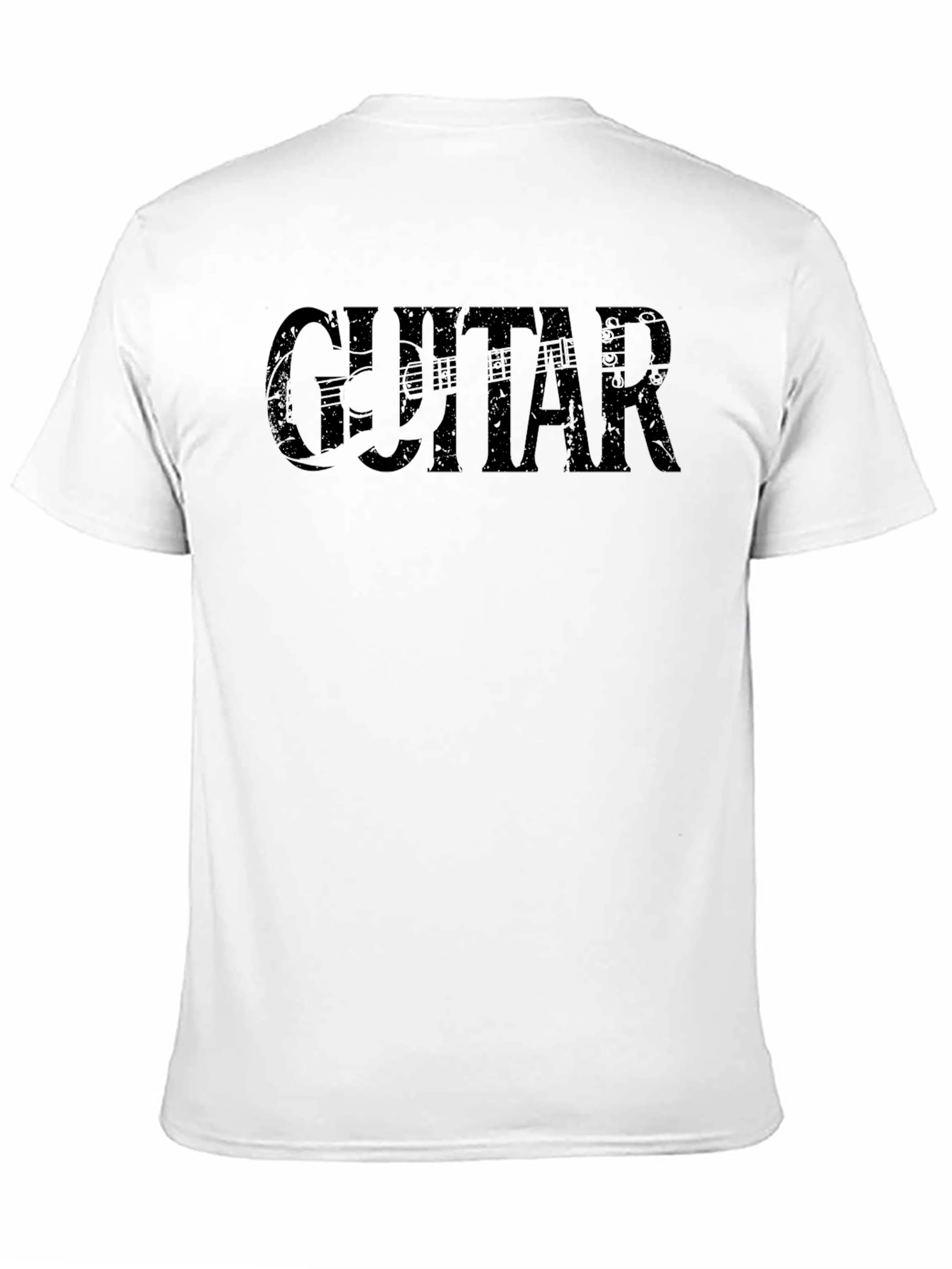Guitar Graphic Print Crew Neck T-Shirt