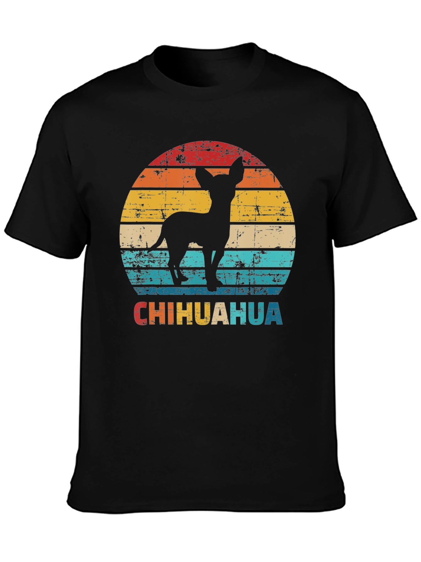Retro Chihuahua Silhouette Graphic T-Shirt
