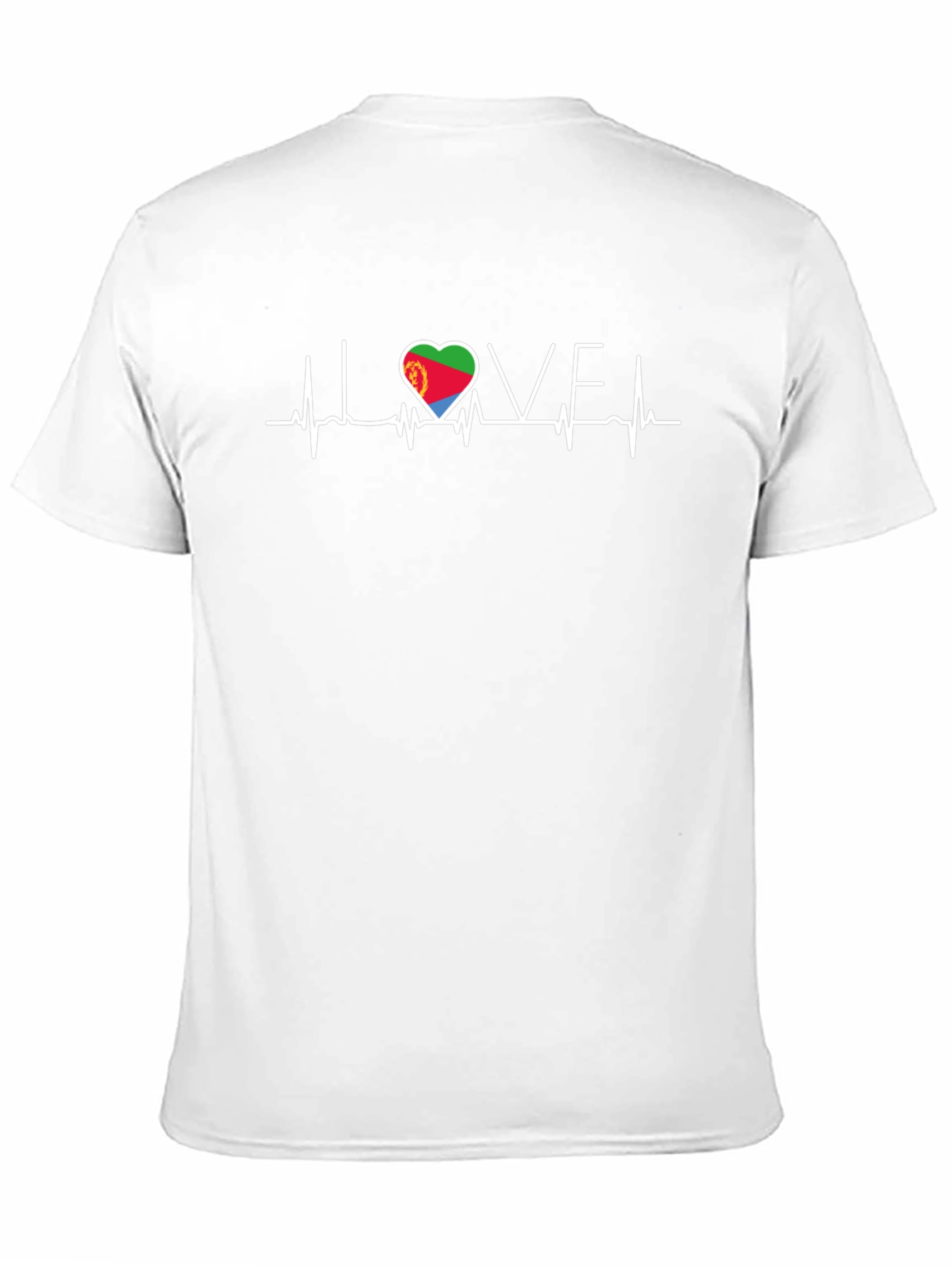 Eritrea Love Heartbeat Black T-Shirt