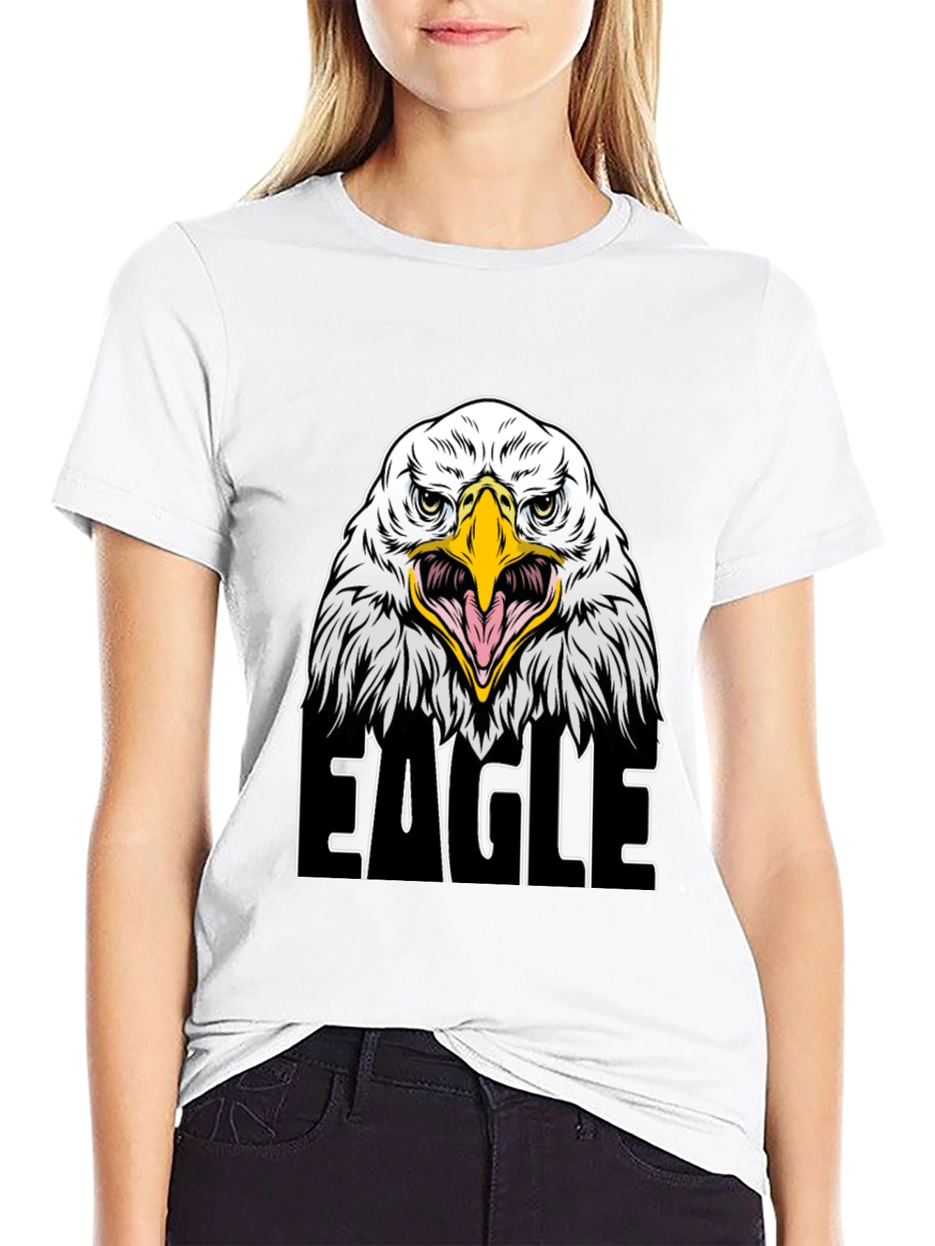 Eagle Graphic Black T-Shirt for Men
