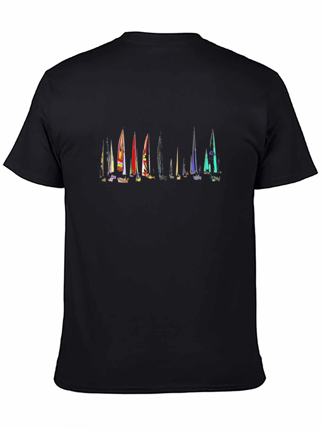 Sailboat Graphic Black T-Shirt