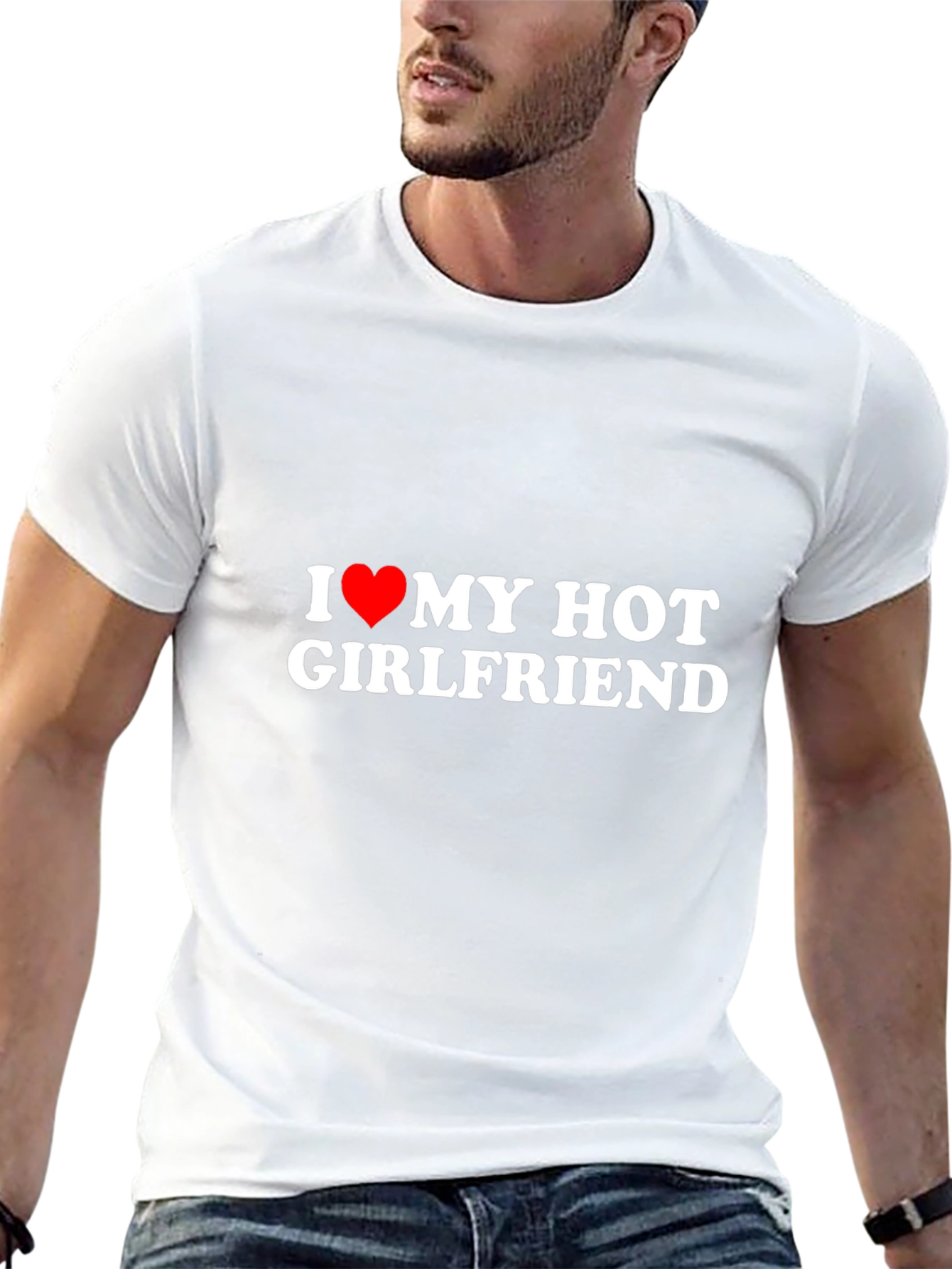 I Love My Hot Girlfriend Black T-Shirt