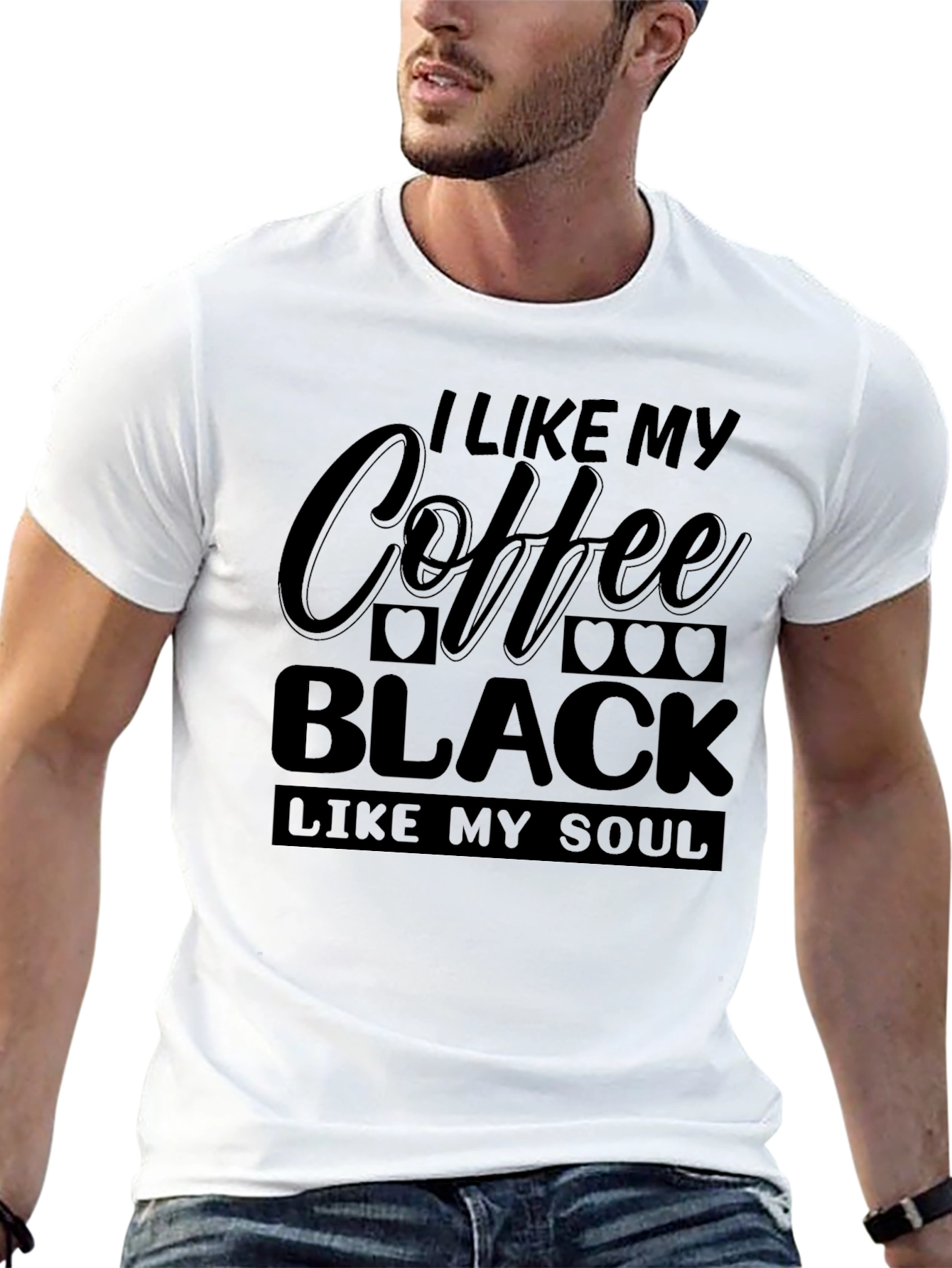 Coffee & Soul Black Graphic T-Shirt