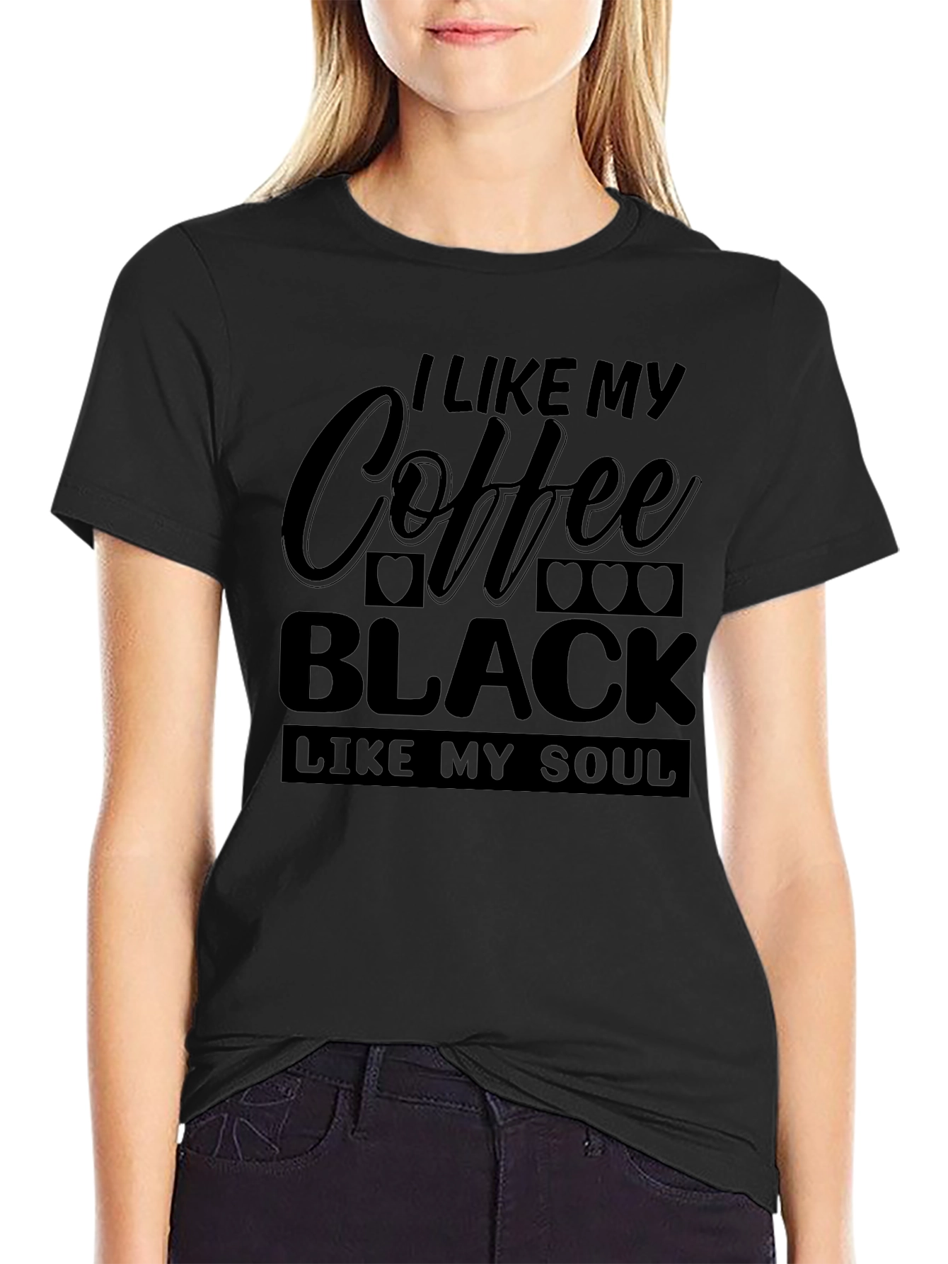 Coffee & Soul Black Graphic T-Shirt