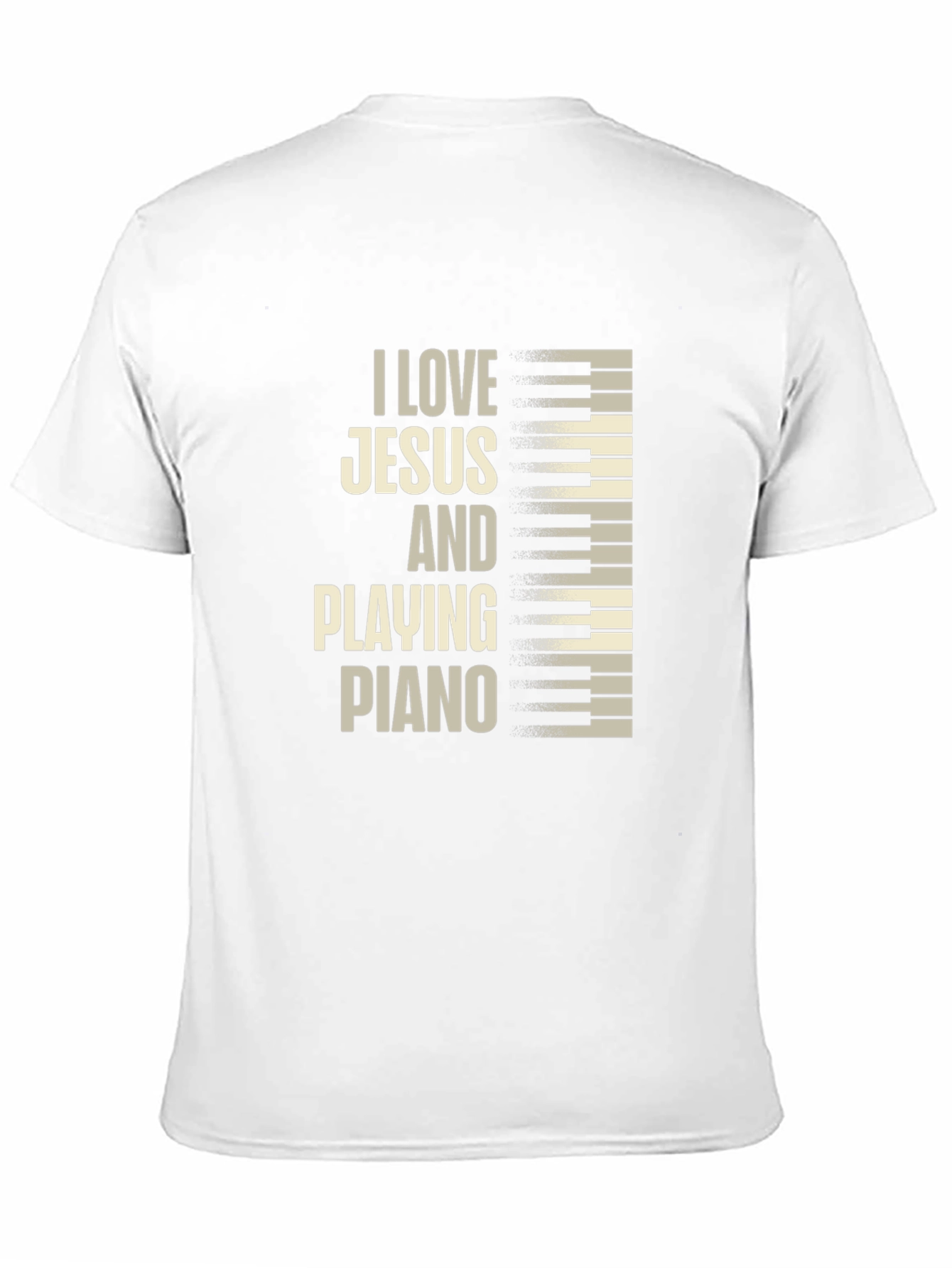 I Love Jesus and Playing Piano Graphic Tee