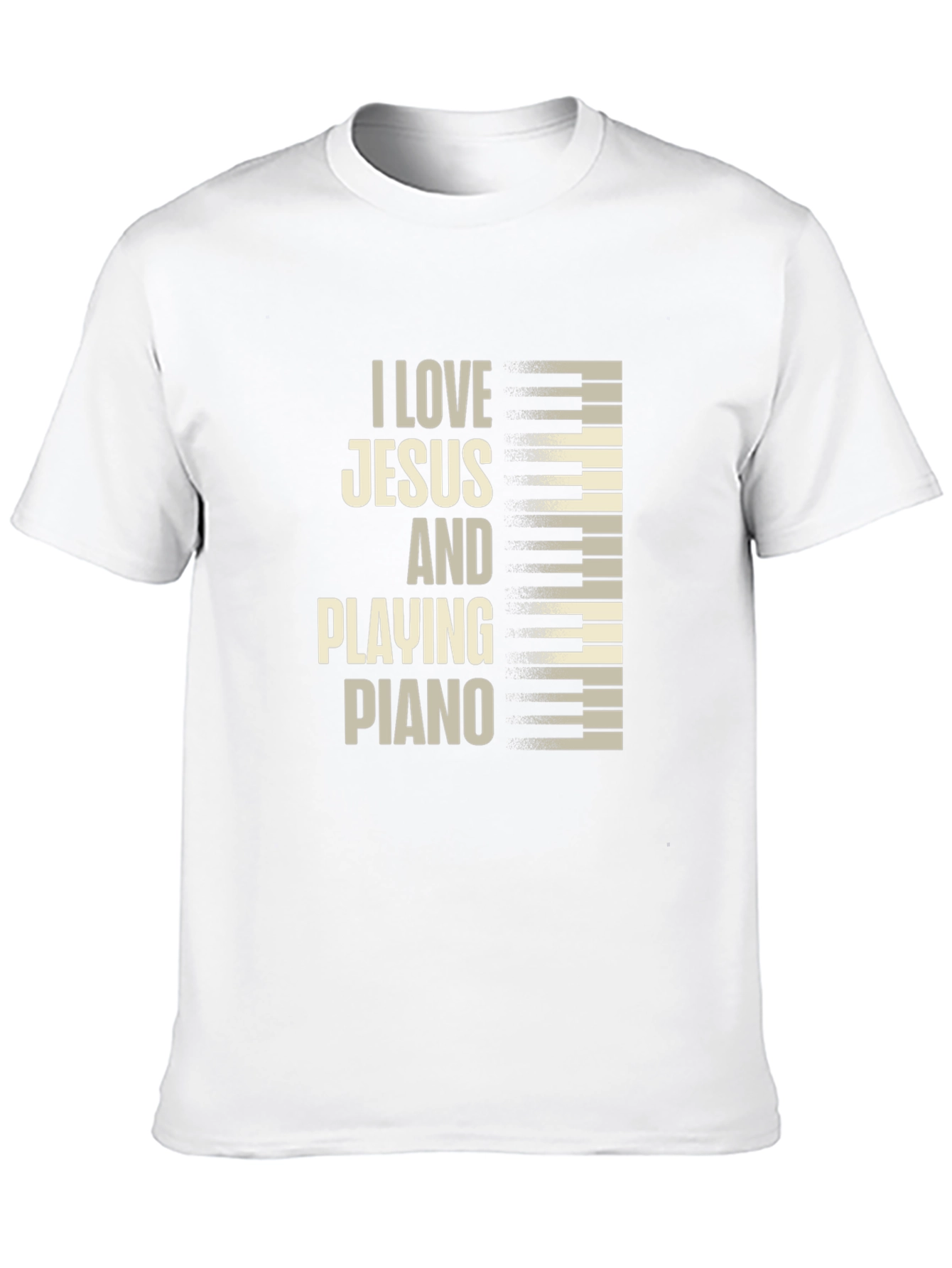 I Love Jesus and Playing Piano Graphic Tee