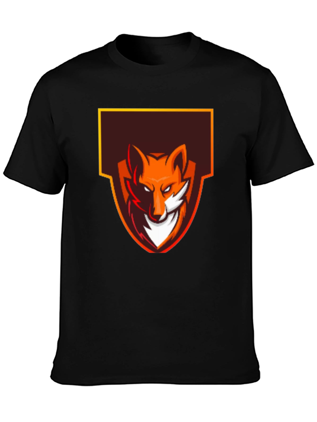 Fox Logo Graphic Tee - Black Cotton Blend