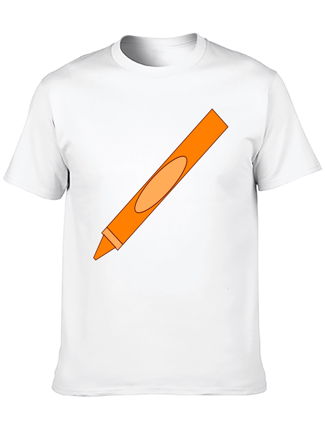 Orange Crayon Graphic Tee - Unisex