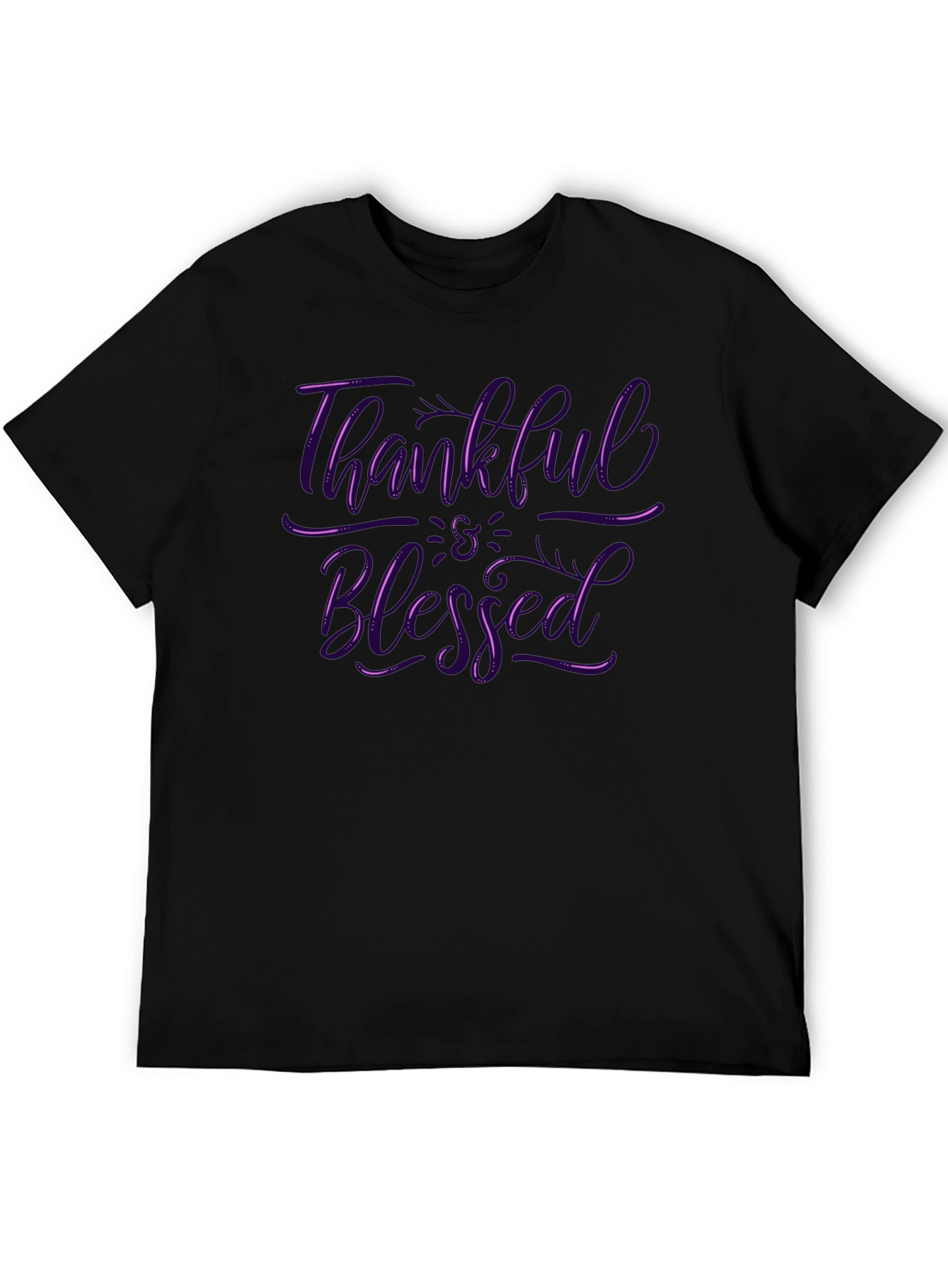Thankful & Blessed Black T-Shirt
