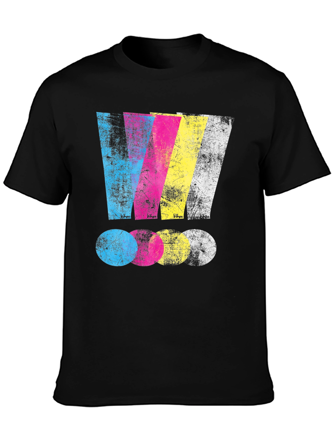 CMYK Graphic Print Black T-Shirt