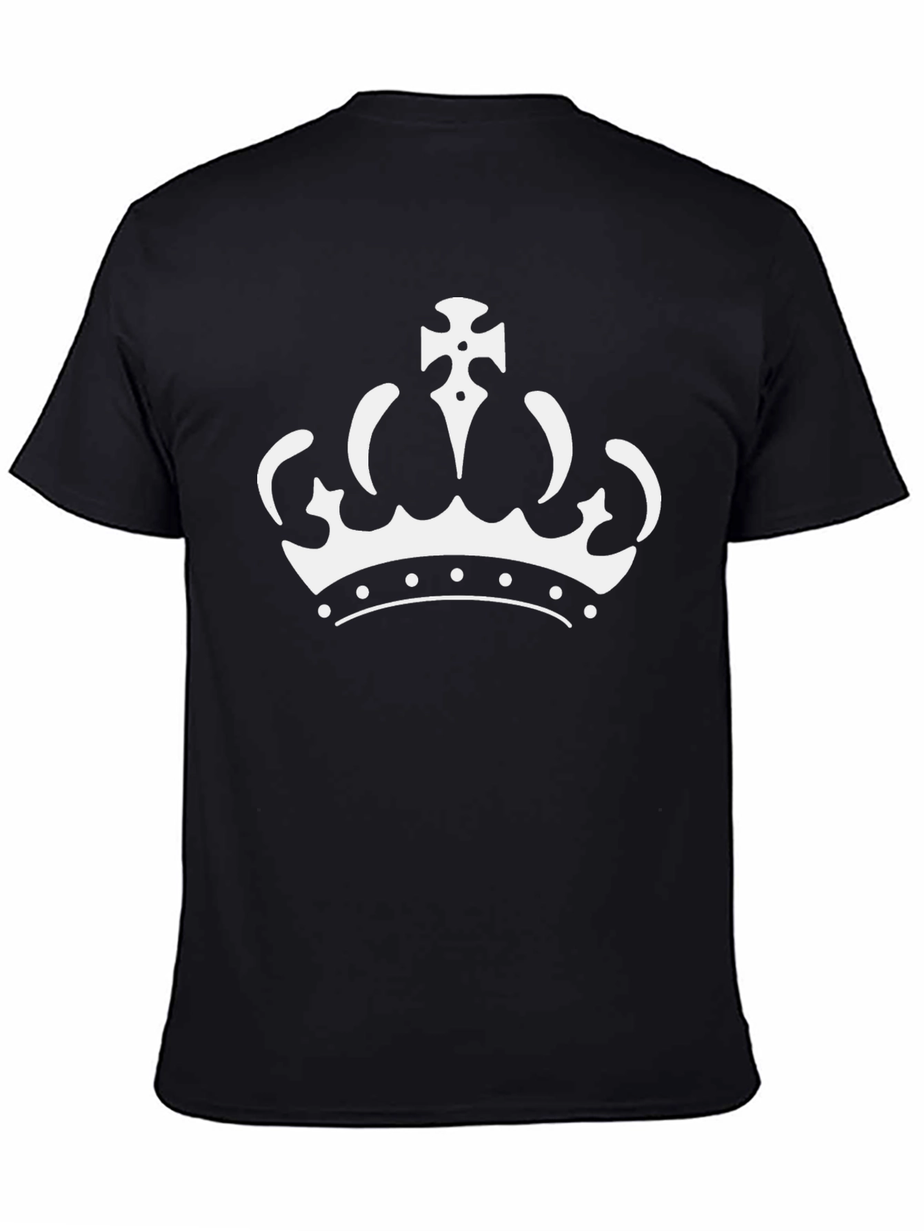 Crown Graphic Tee - Black Cotton Blend
