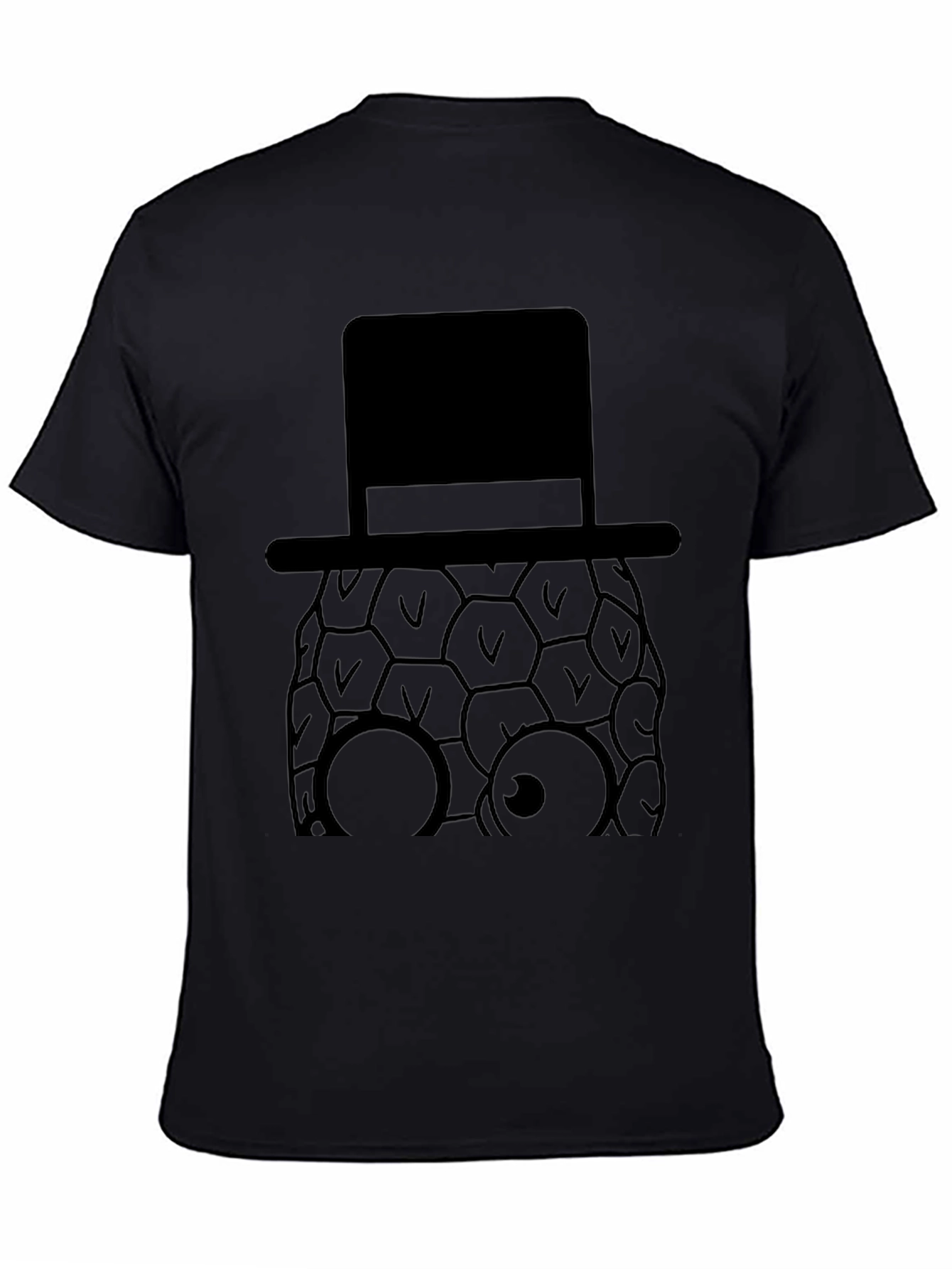 Pineapple Top Hat Graphic Tee - Stylish Black T-Shirt