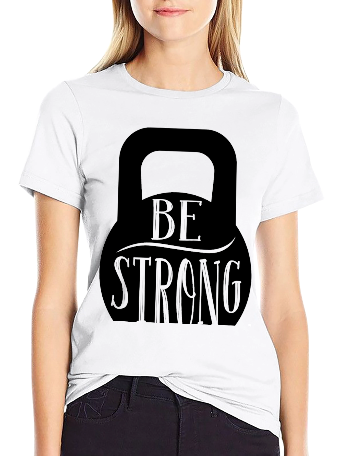 Be Strong Kettlebell Graphic T-Shirt - Fitness Apparel