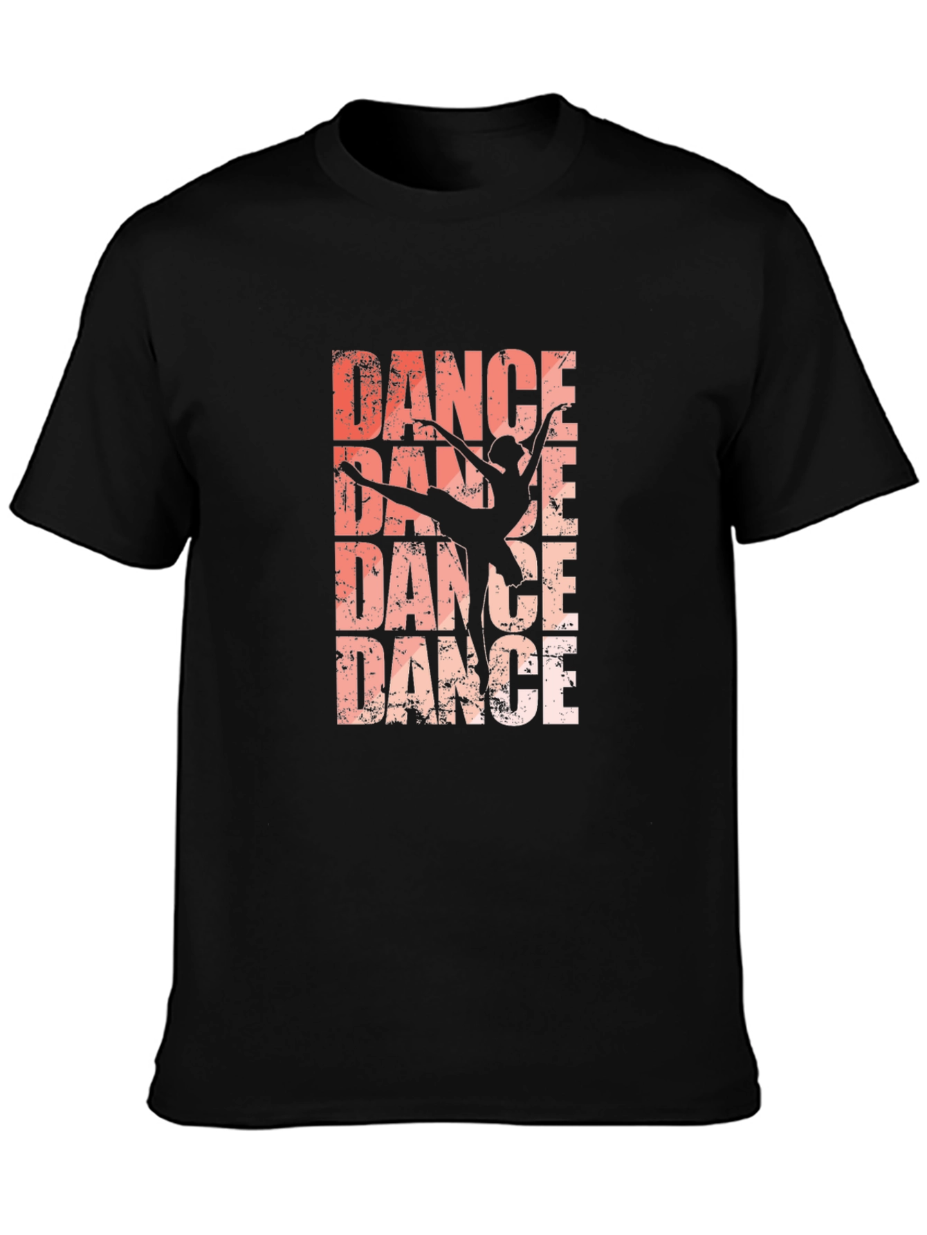 Dance Silhouette Graphic Tee - Black Cotton T-Shirt