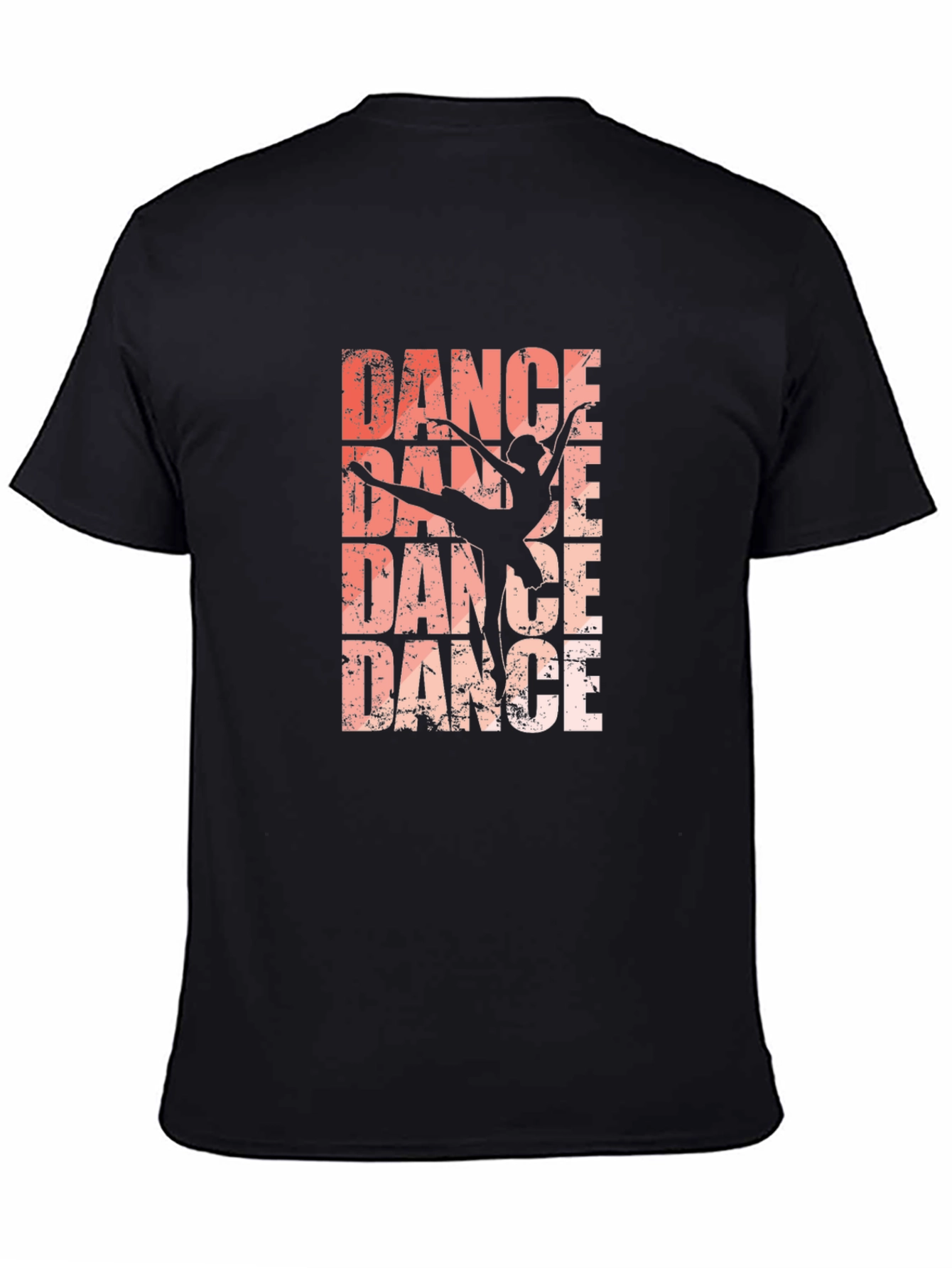 Dance Silhouette Graphic Tee - Black Cotton T-Shirt