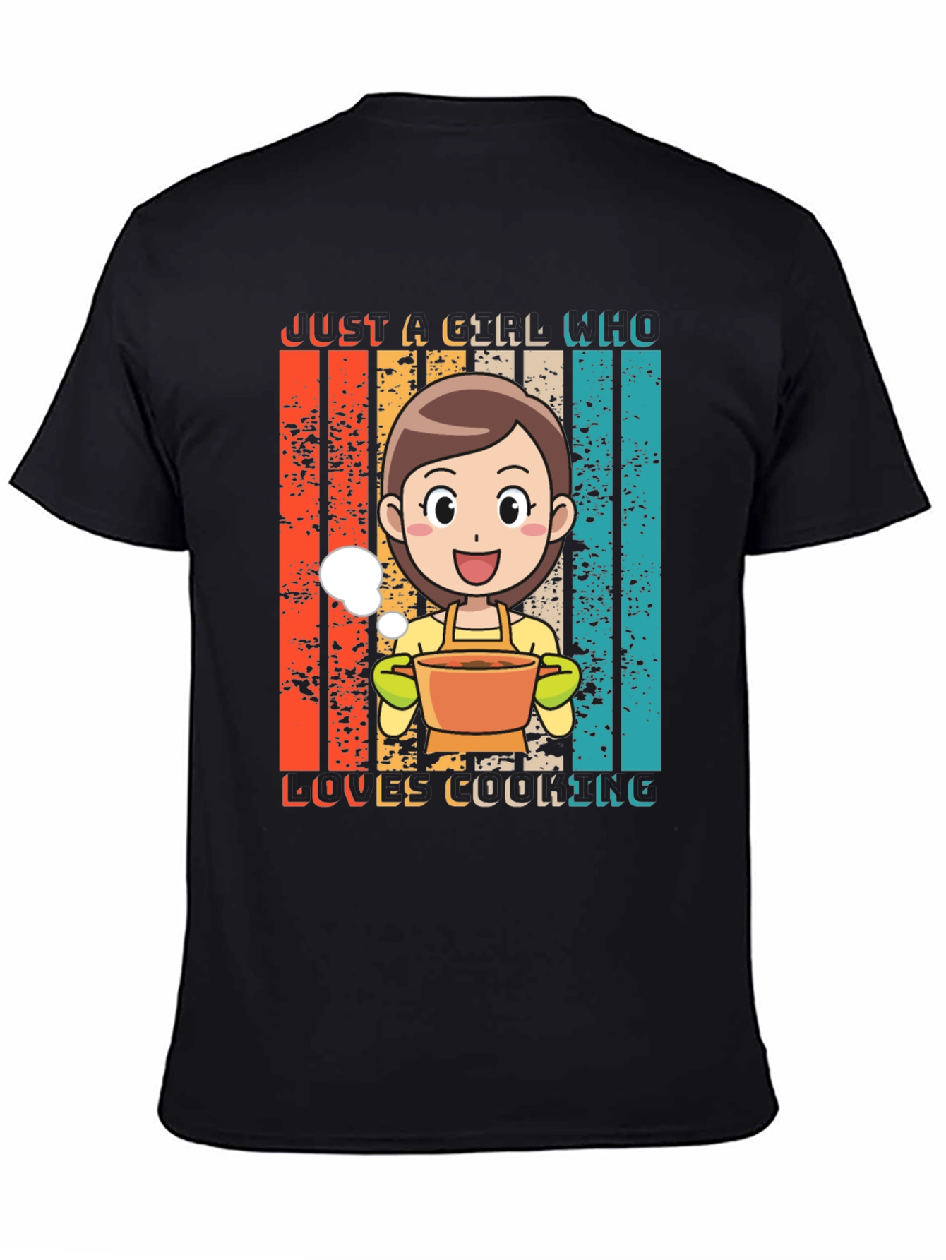 Just A Girl Who Loves Cooking Graphic T-Shirt