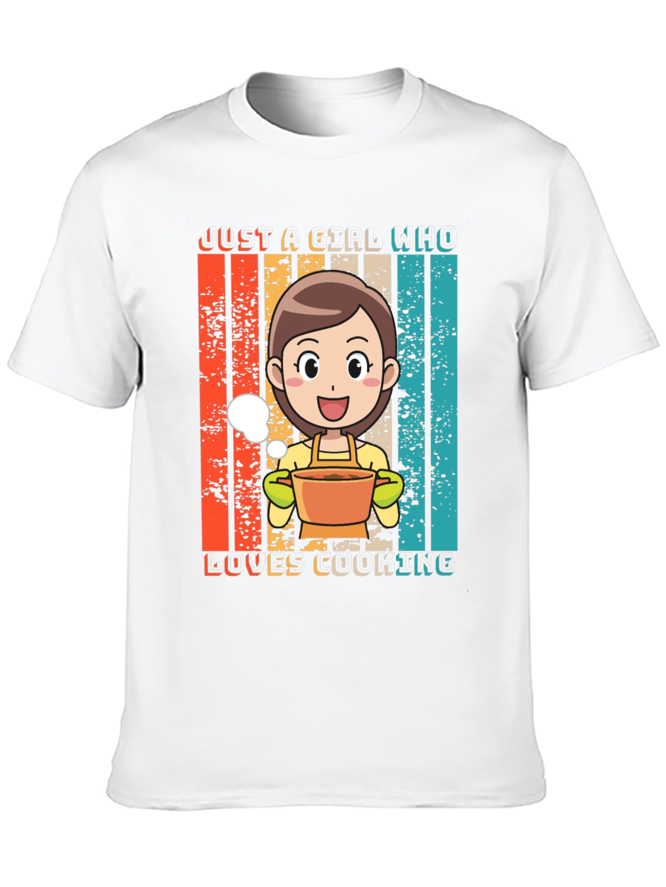 Just A Girl Who Loves Cooking Graphic T-Shirt