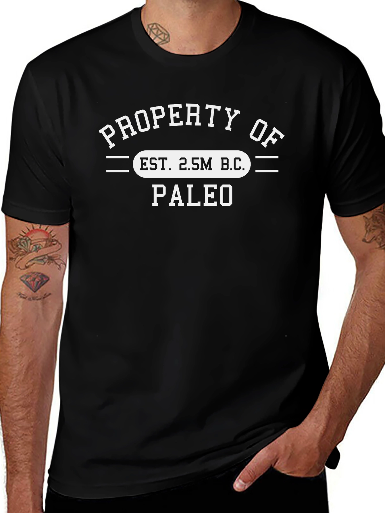 Paleo 2.5M B.C. Black T-Shirt