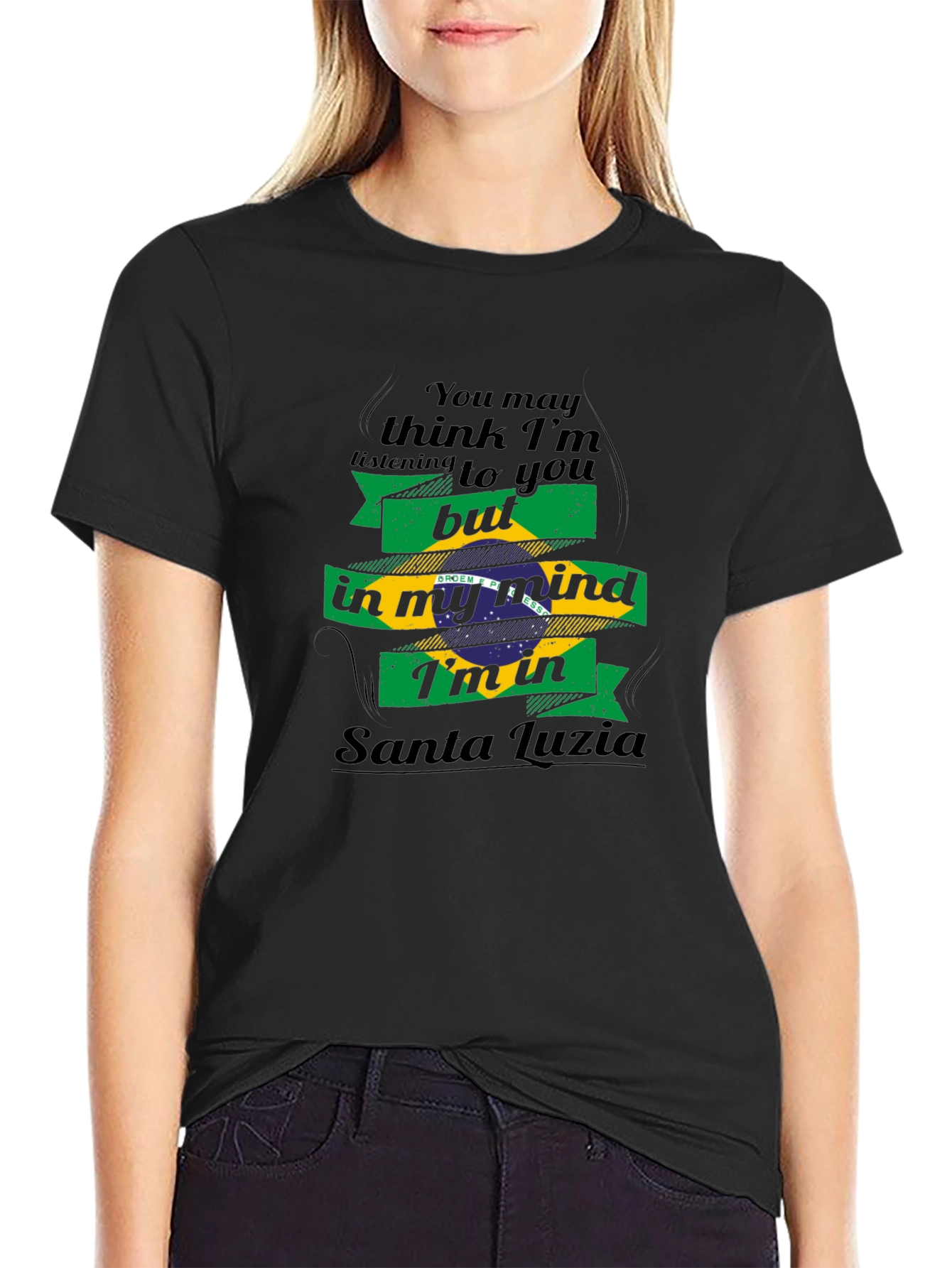 Santa Luzia Brazil Flag Mind T-Shirt