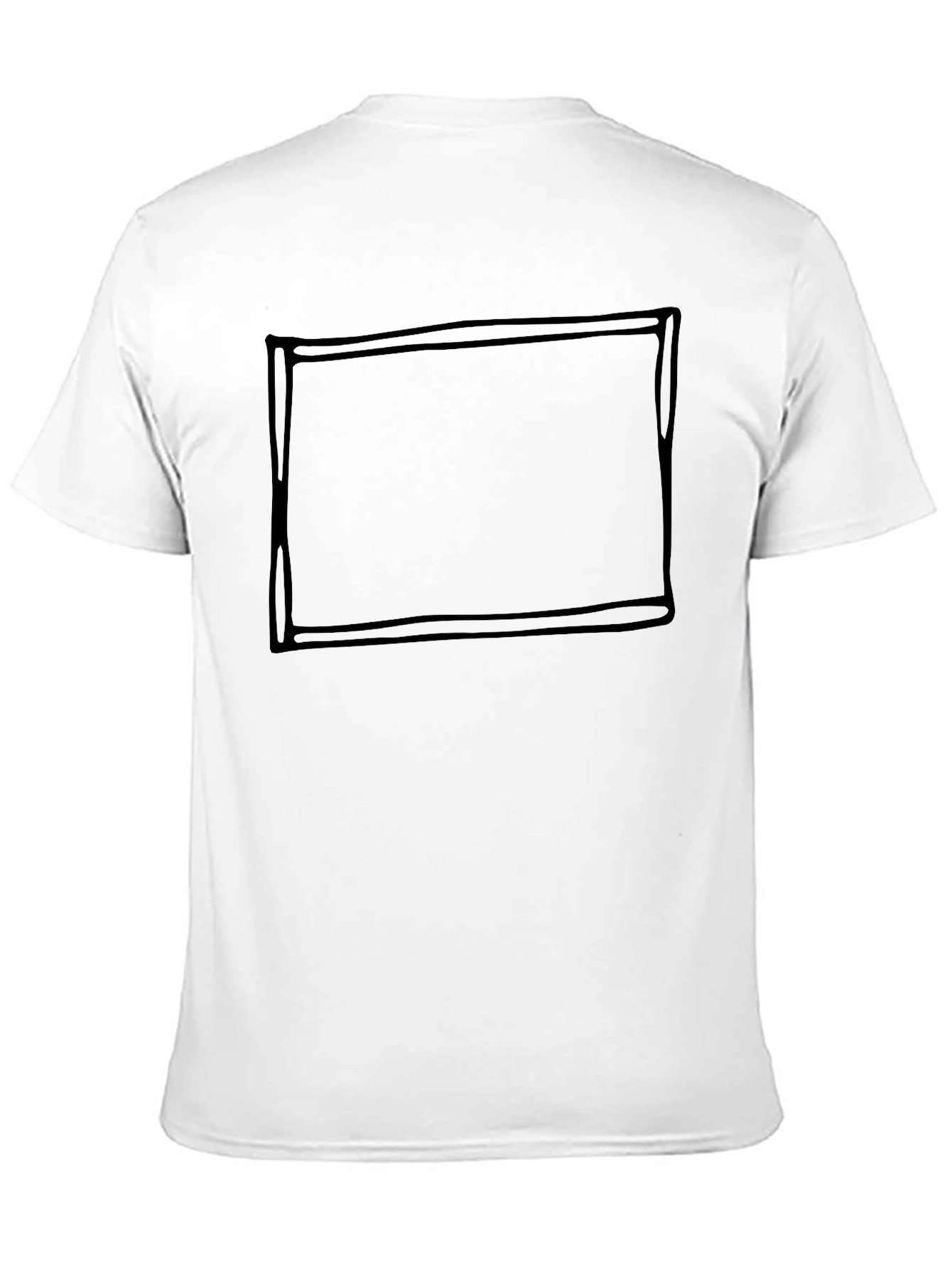 Mens Black Crew Neck T-Shirt with Graphic Box