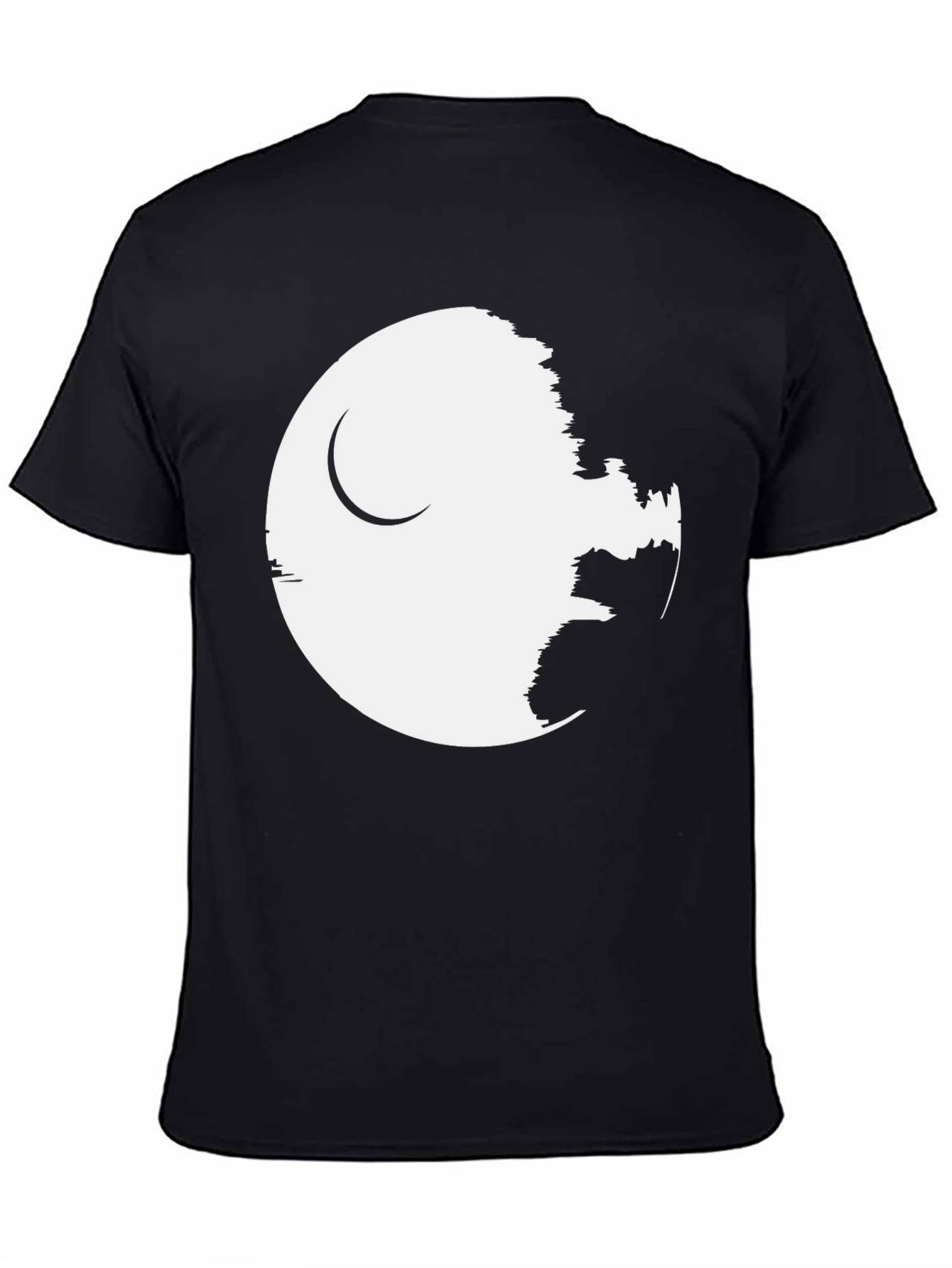 Death Star Graphic Tee - Black Cotton Blend