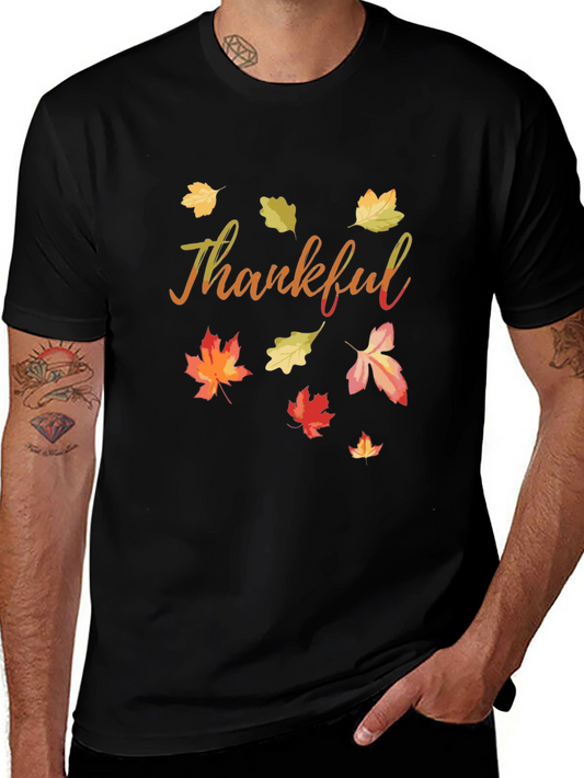 Thankful Fall Leaves T-Shirt - Autumn Thanksgiving